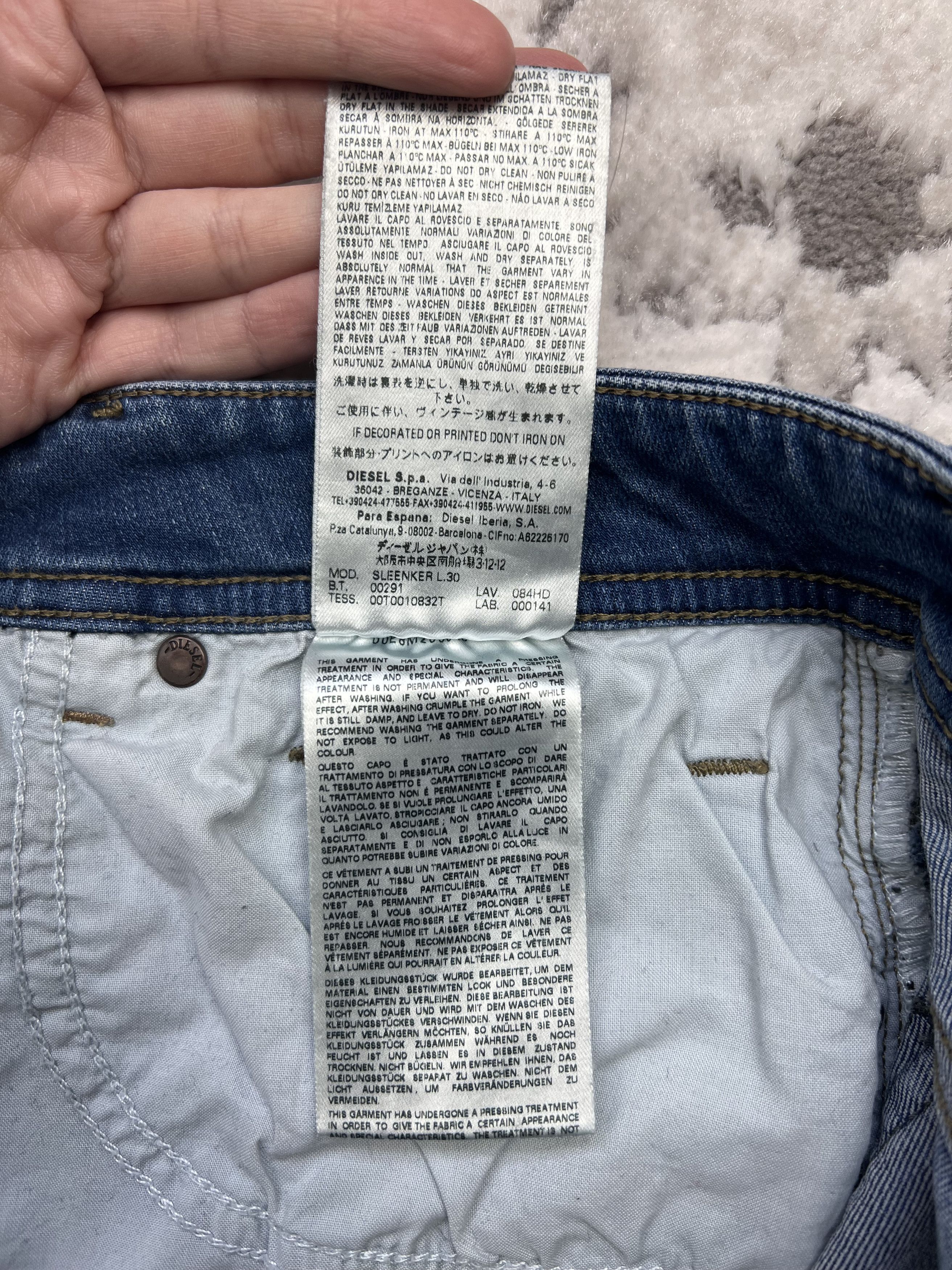 Diesel Diesel Jeans Womens Size 29 Sleenker Slim Skinny Size 29" - 7 Thumbnail