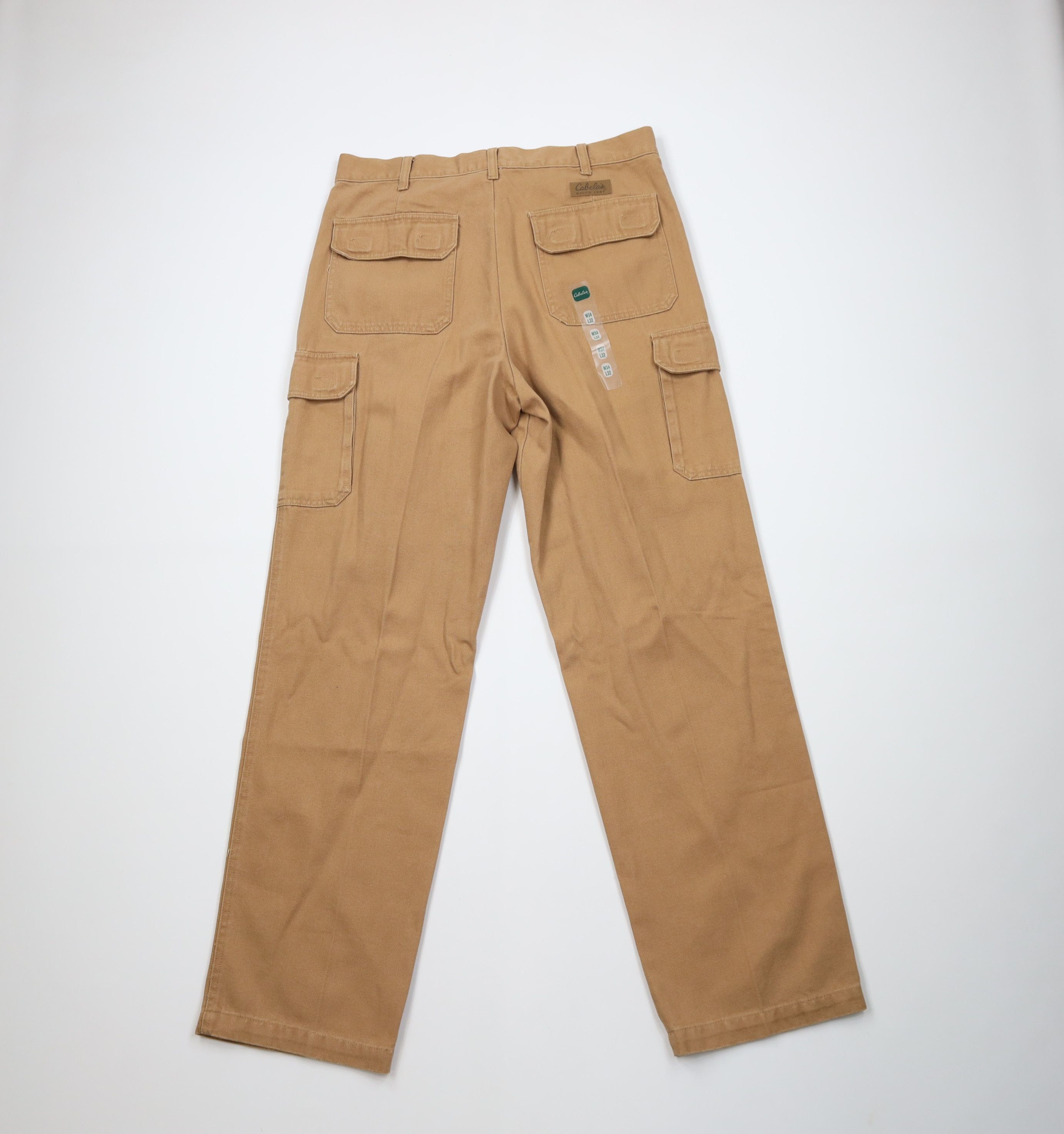 Cabelas Deadstock Vintage Cabelas Wide Leg Cargo Pants Brown Cotton Size US 34 / EU 50 - 8 Thumbnail