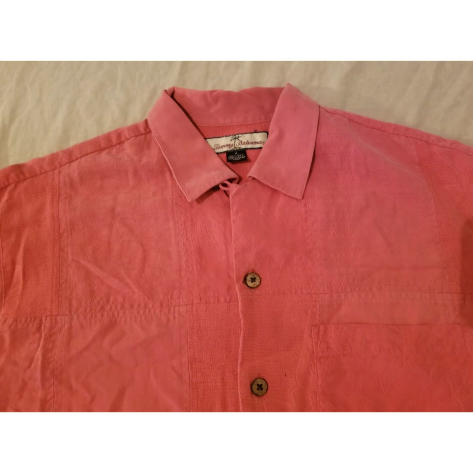 Tommy Bahama Tommy Bahama Silk Shirt Mens M Red Short Sleeve Button-Up Shirt Size US M / EU 48-50 / 2 - 2 Thumbnail