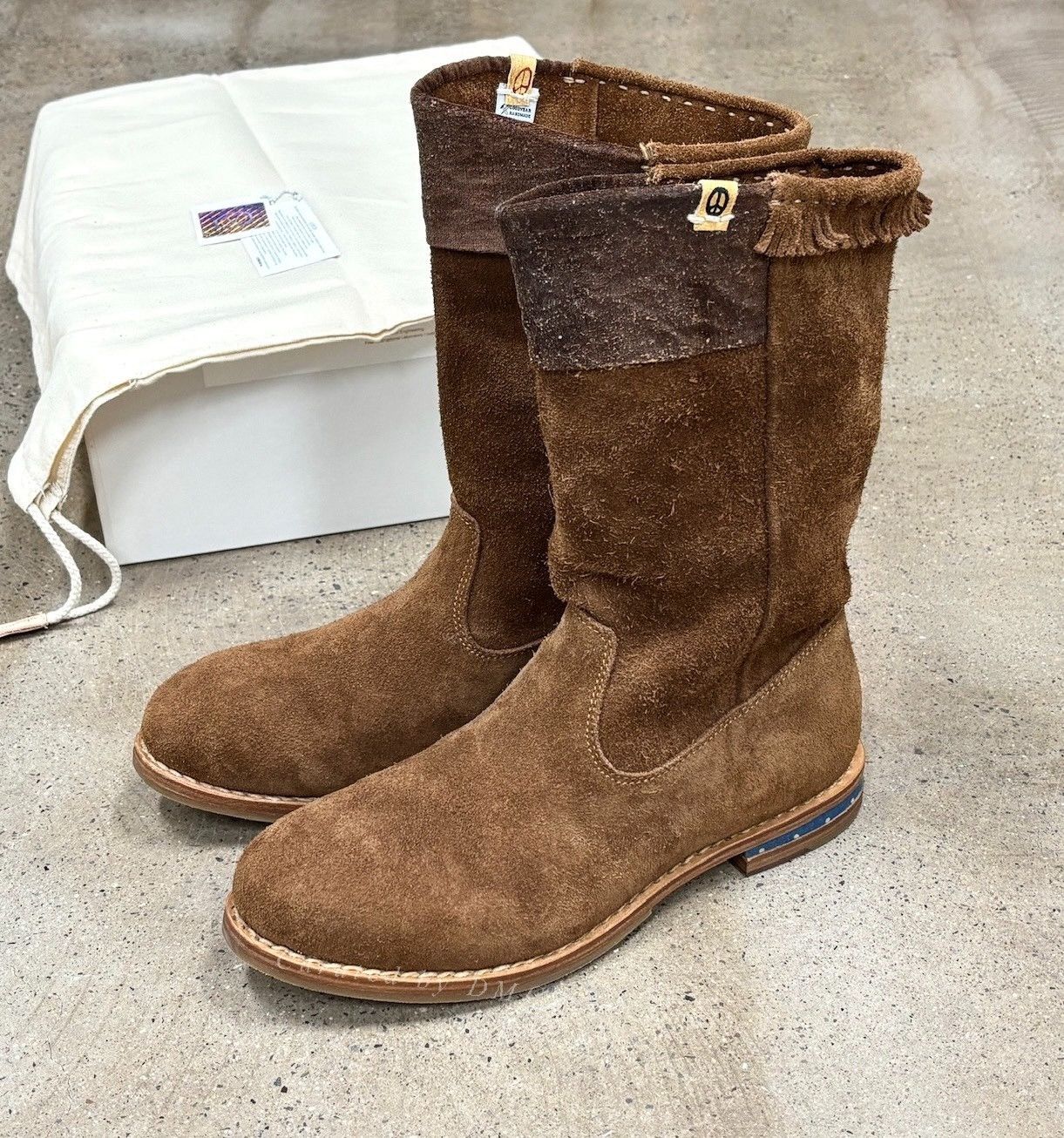 牛*様 visvim WABANAKI BOOTS-FOLK SAND 10 牛*様 visvim WABANAKI BOOTS-FOLK SAND 10 visvim-virgil-boots-folk