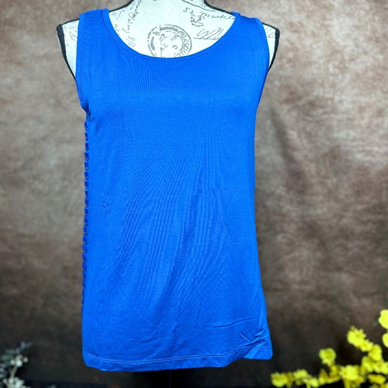 TART Collections Lemon Tart Sleeveless Tee Mesh V Back Arctic Blue size M Size M / US 6-8 / IT 42-44 - 3 Thumbnail