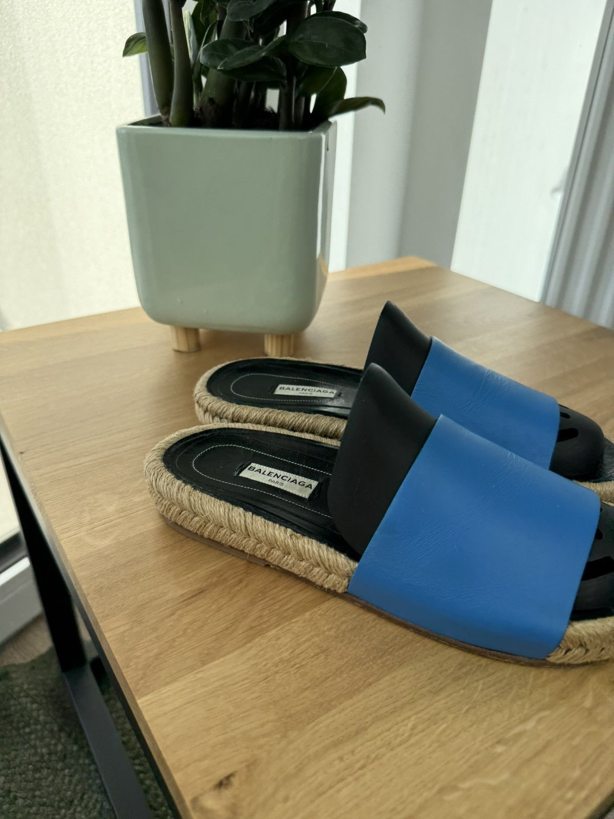 Balenciaga Balenciaga Leather Slide Sandal Size US 5.5 / EU 38 - 10 Thumbnail