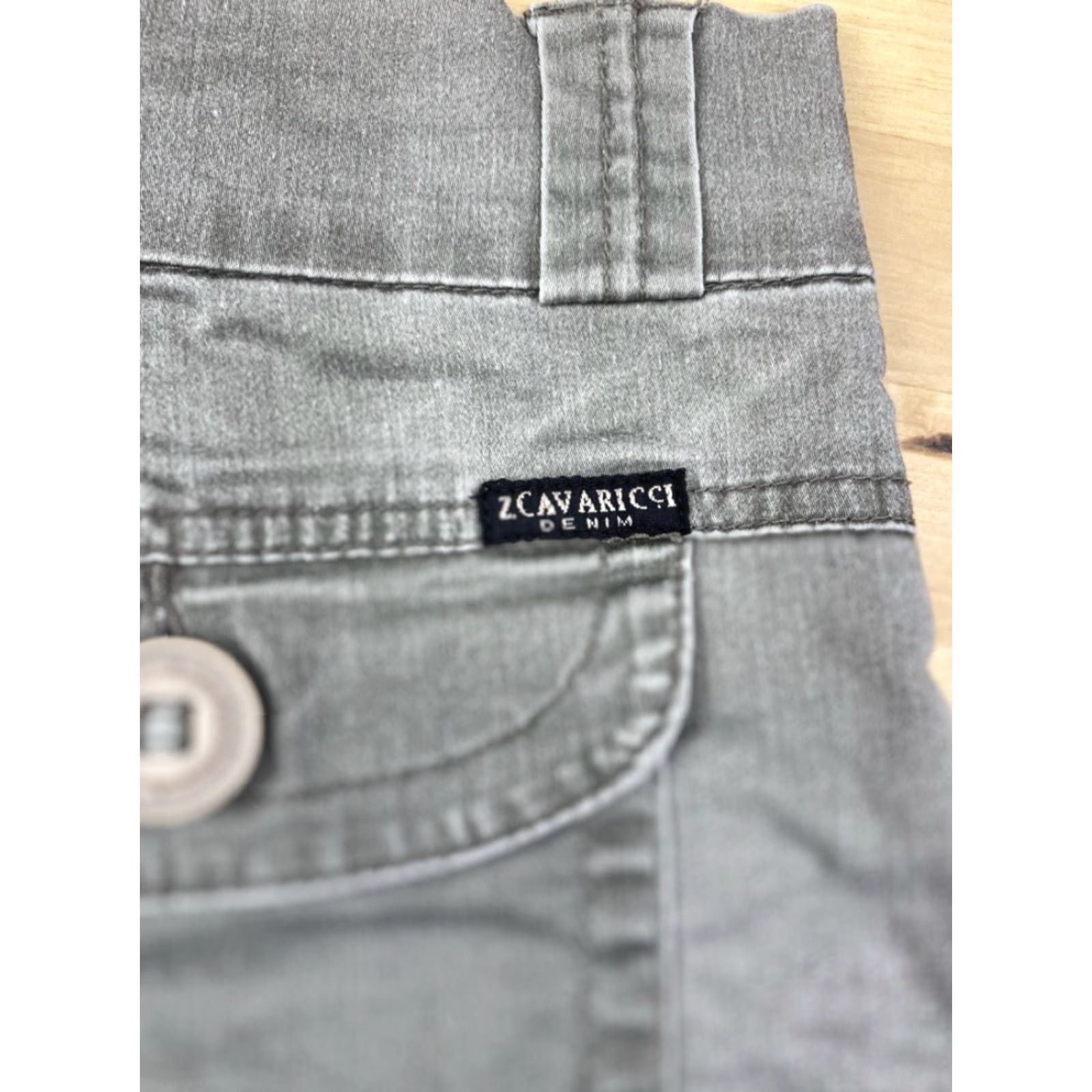 Denime Z Cavaricci Women's Bermuda Denim Shorts Size 16 Green Bottoms Denim Color Green 16 Womens Size 38" / US 16 / IT 52 - 8 Thumbnail