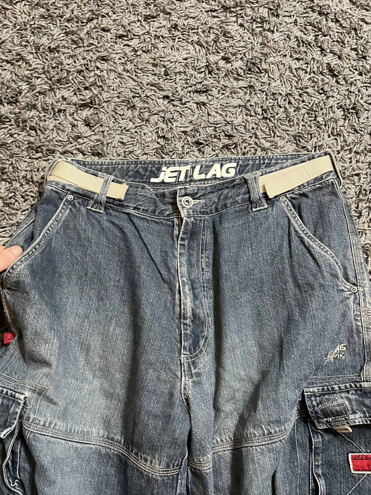 Jet Lag VINTAGE Y2K BAGGY JET LAG JEANS CARGO SHORTS Size US 36 / EU 52 - 7 Thumbnail