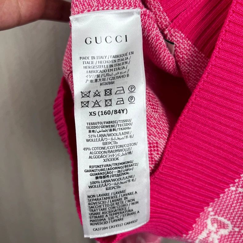 Gucci Gucci Pink gold buckle full print knitted cardigan sweater Size US XS / EU 42 / 0 - 4 Thumbnail