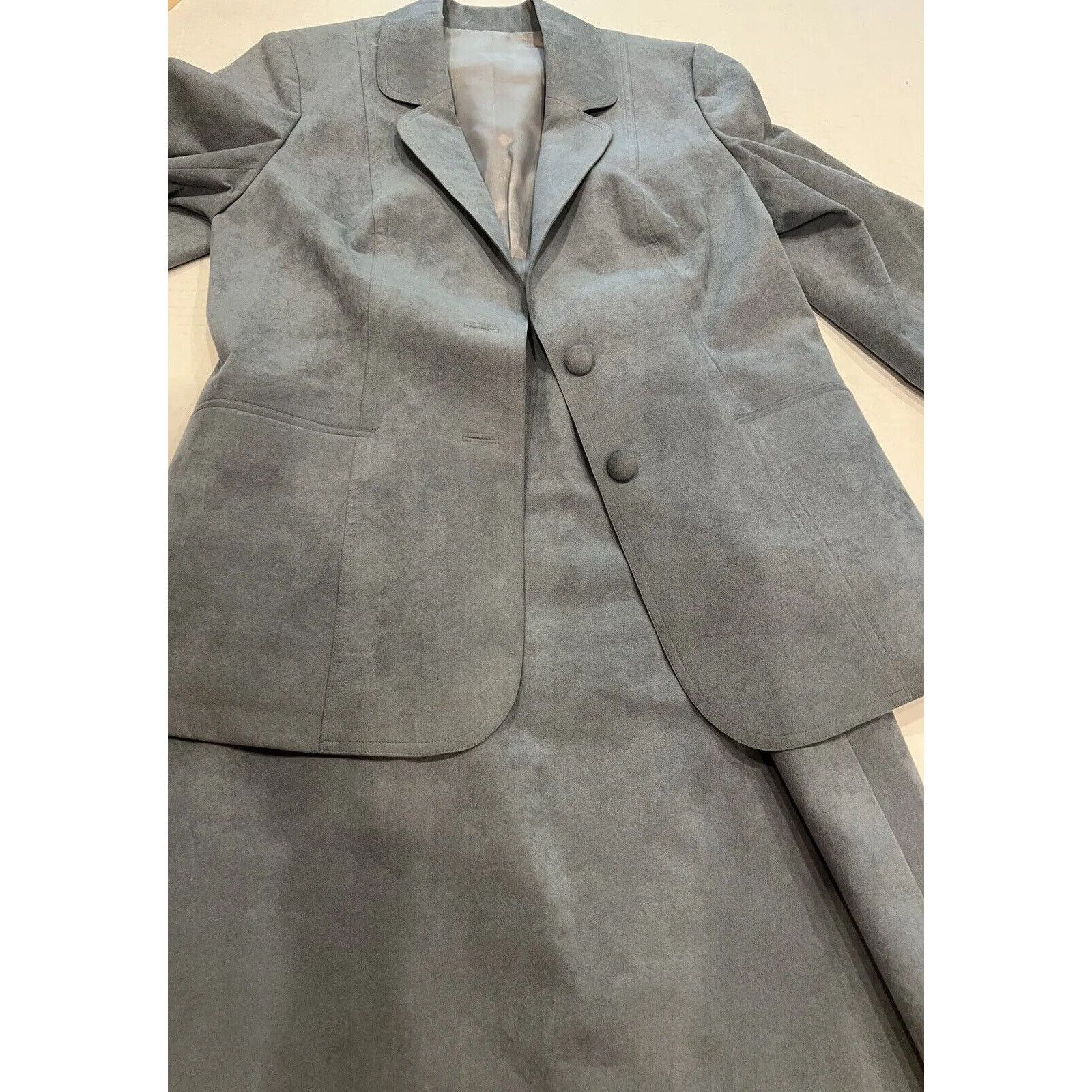 The Unbranded Brand Tailored Princeton Vintage Blazer Womens Faux Suede 34 Chest Size XXS / US 00 / IT 34 - 1 Thumbnail