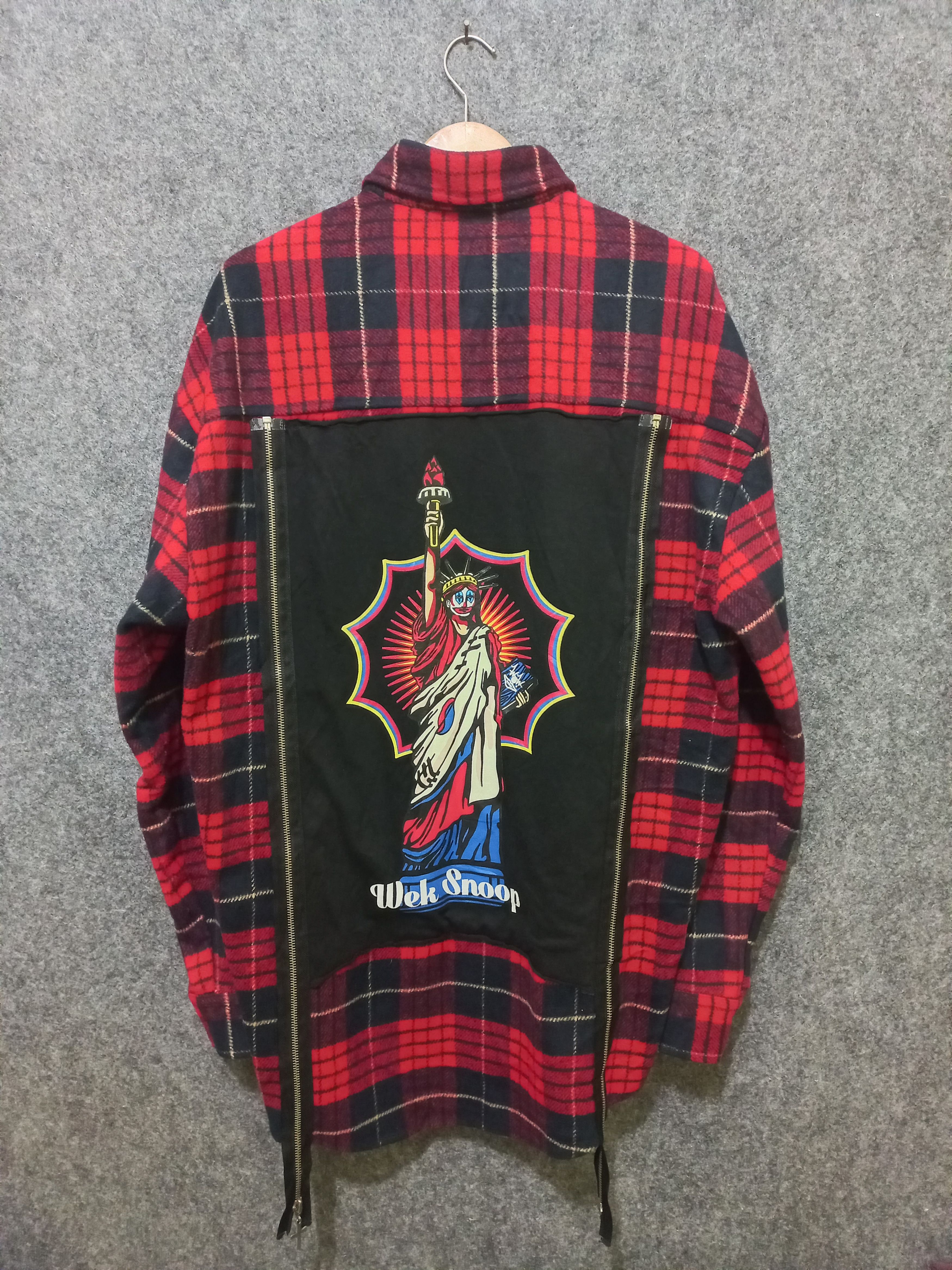 image of Archival Clothing x If Six Was Nine Weksnoop Coat Flannel in Red/Black, Men's (Size XL)