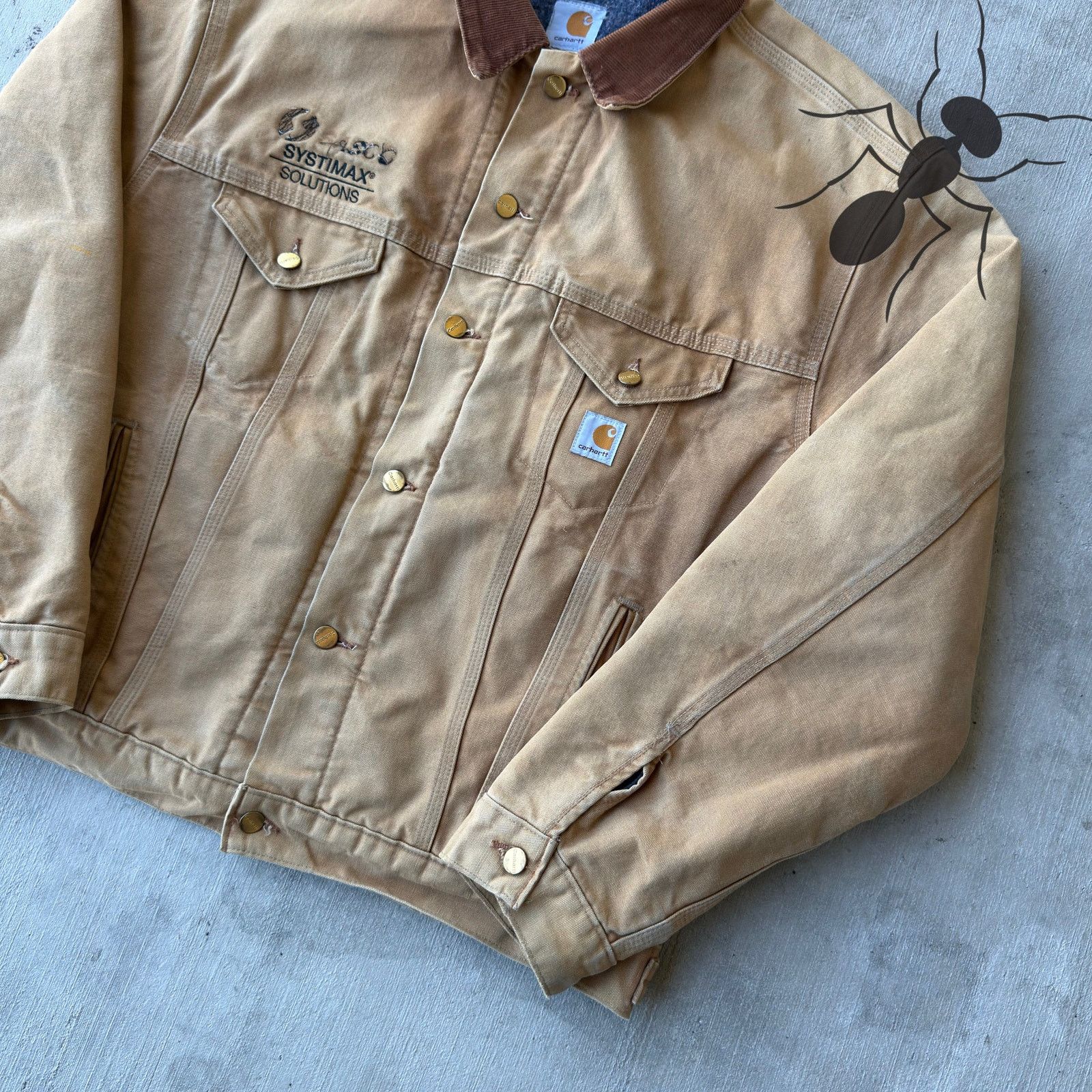 Vintage Y2K Carhartt J148 Brown trucker work wear jacket