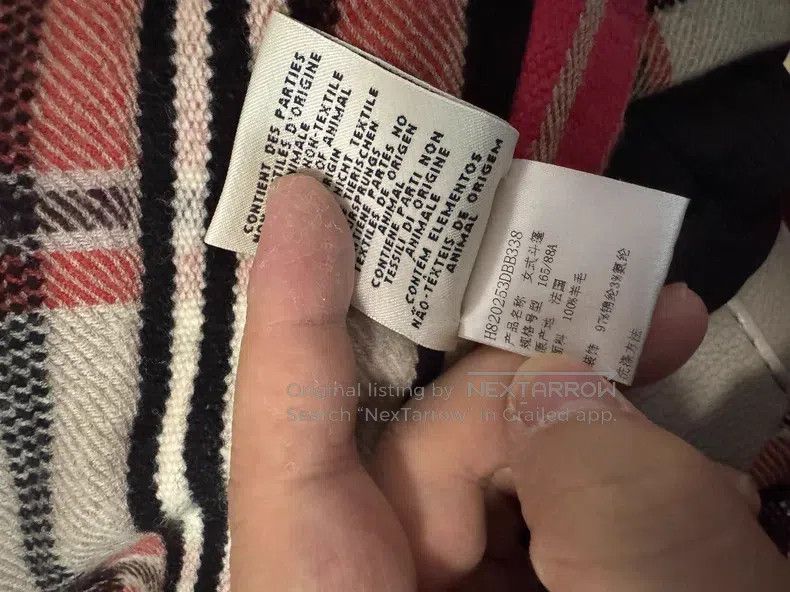 Hermes Hermes Women's Wool Cardigan, Classic Tartan Red and Black Size XS / US 0-2 / IT 36-38 - 5 Thumbnail
