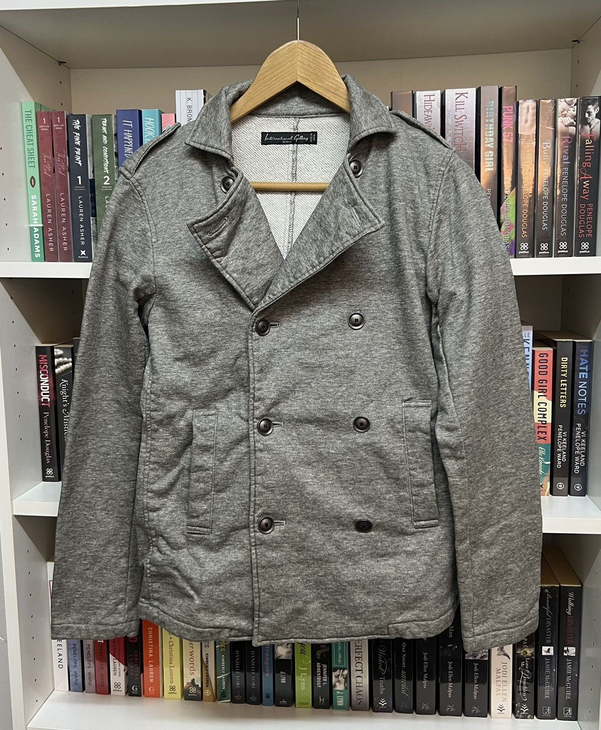 image of Beams Plus Beams Japan Double Collar Jacket in Grey, Men's (Size Small)