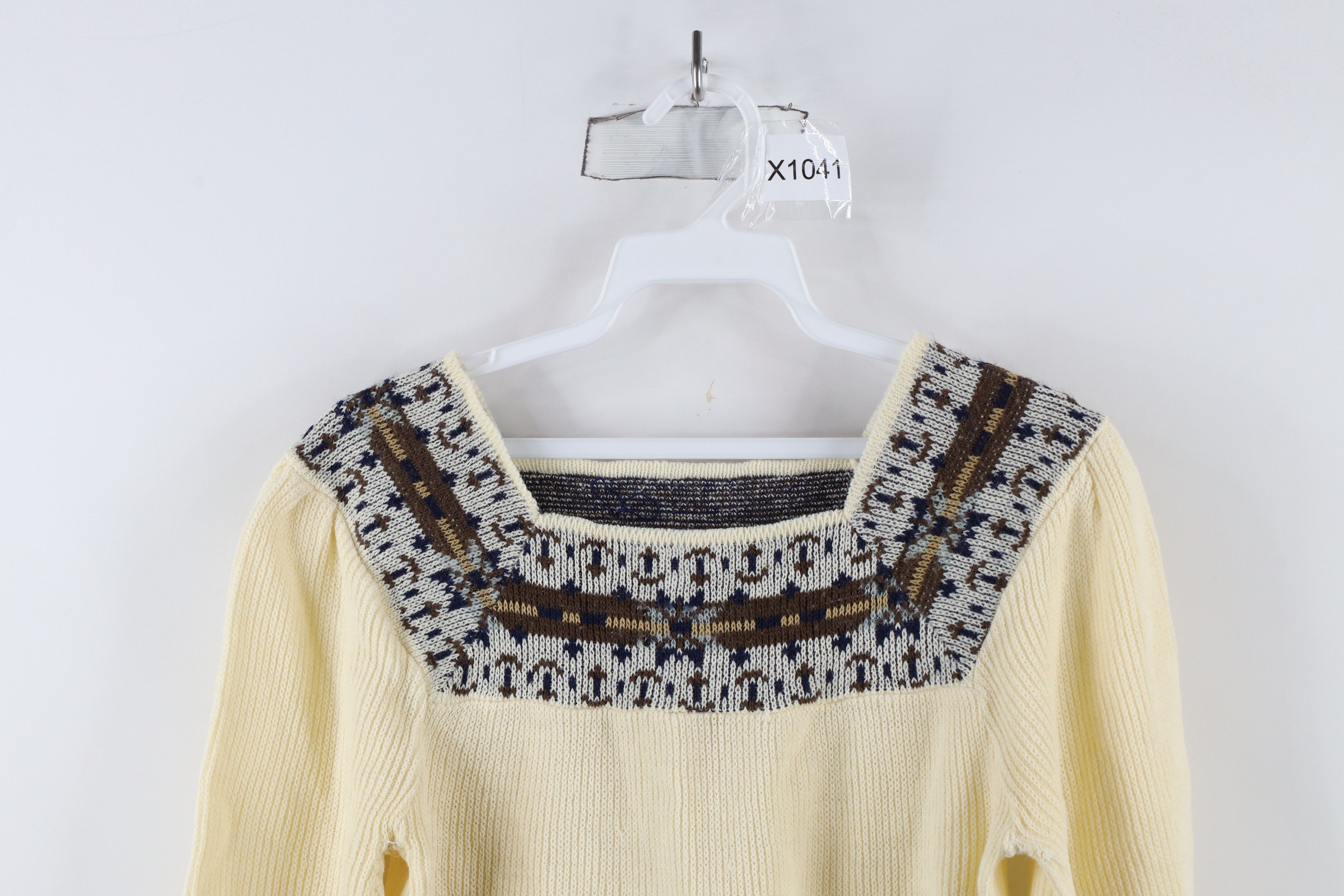 Vintage Vintage 70s Mid Century Modern MCM Ribbed Knit Sweater USA Size M / US 6-8 / IT 42-44 - 2 Thumbnail