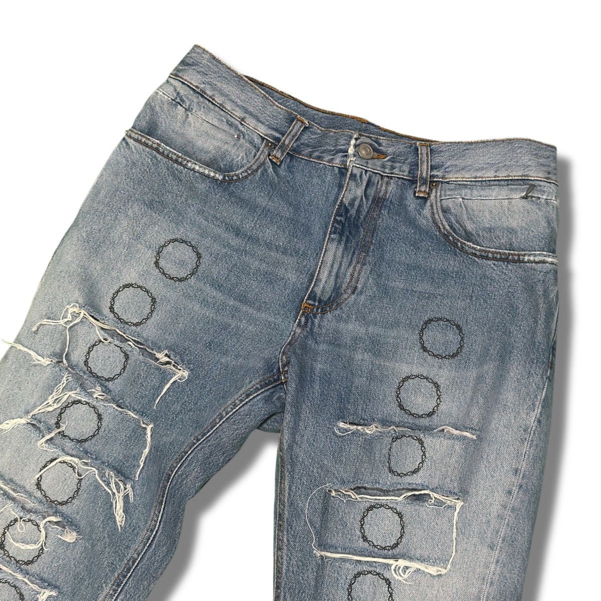 Alyx Alyx Thorn Slash Distressed Denim Size US 32 / EU 48 - 3 Thumbnail