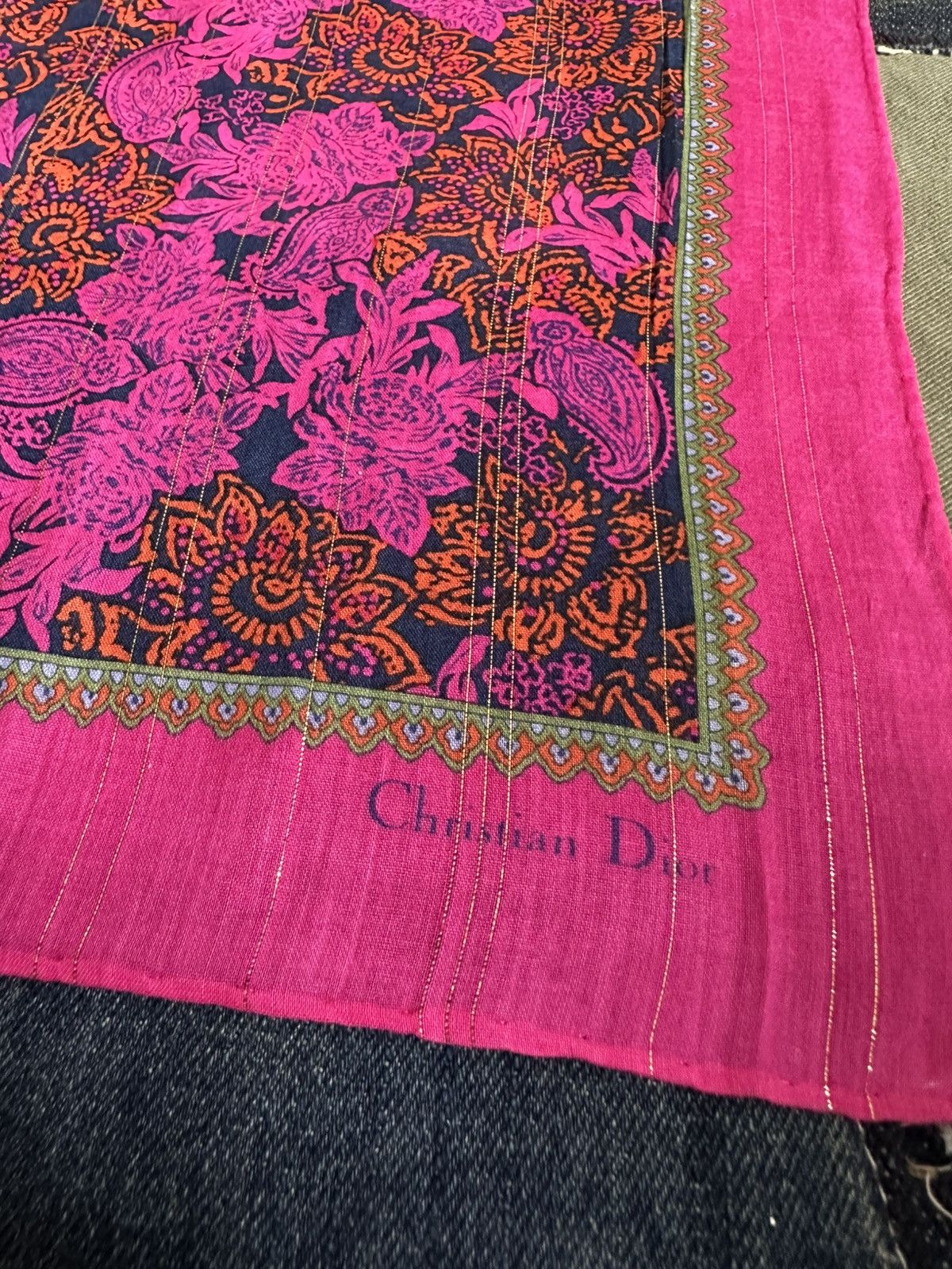Vintage Vintage Christian Dior Handkerchief/ Neckerchief/ Bandana Size ONE SIZE - 1 Thumbnail
