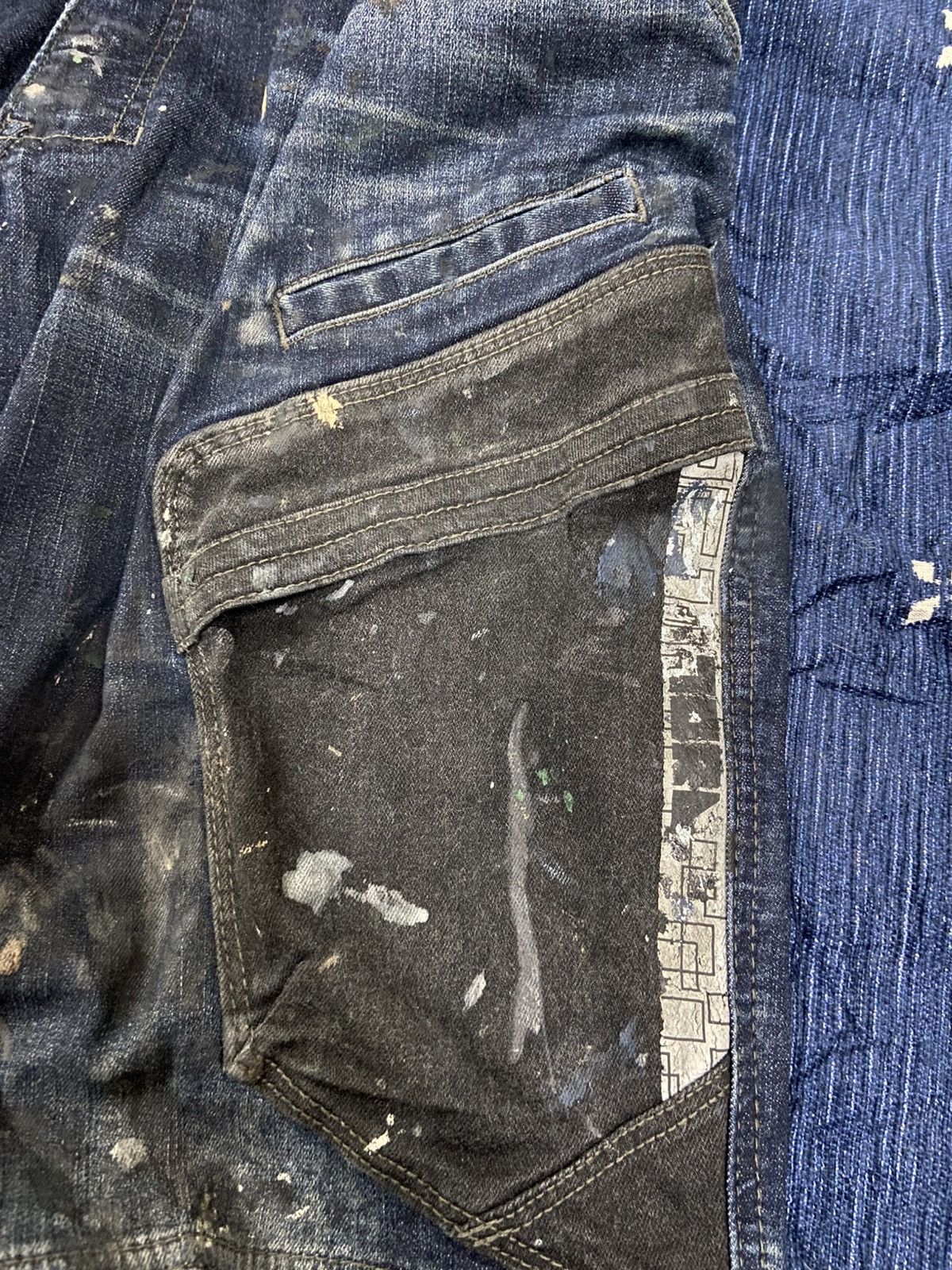 Japanese Brand Distressed Trashed Double Knee Style Paint Art Hedi Slimane Size US 30 / EU 46 - 6 Thumbnail