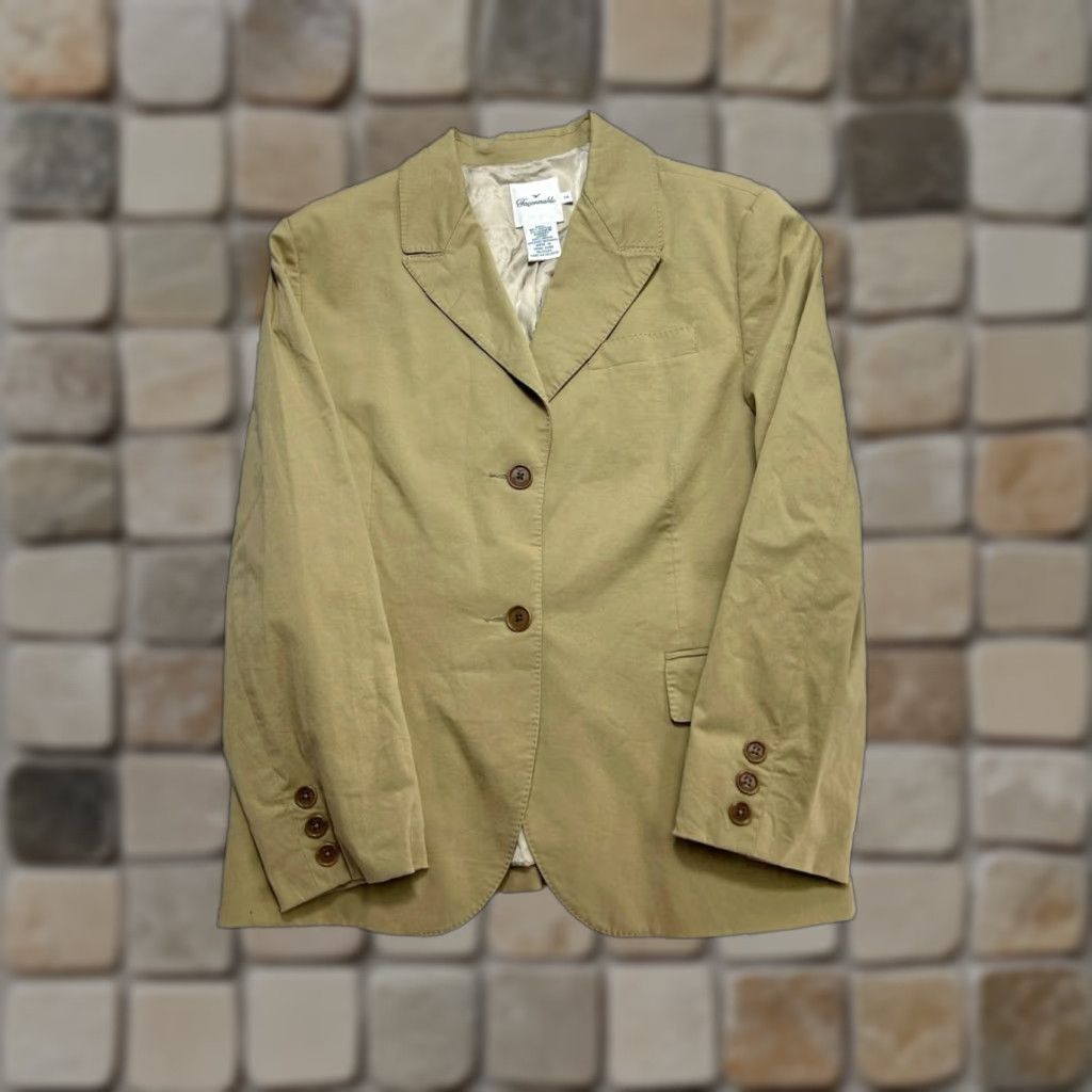 Faconnable Facconable Blazer Womens 14 Brown Cotton Sports Coat Size XL / US 12-14 / IT 48-50 - 1 Thumbnail