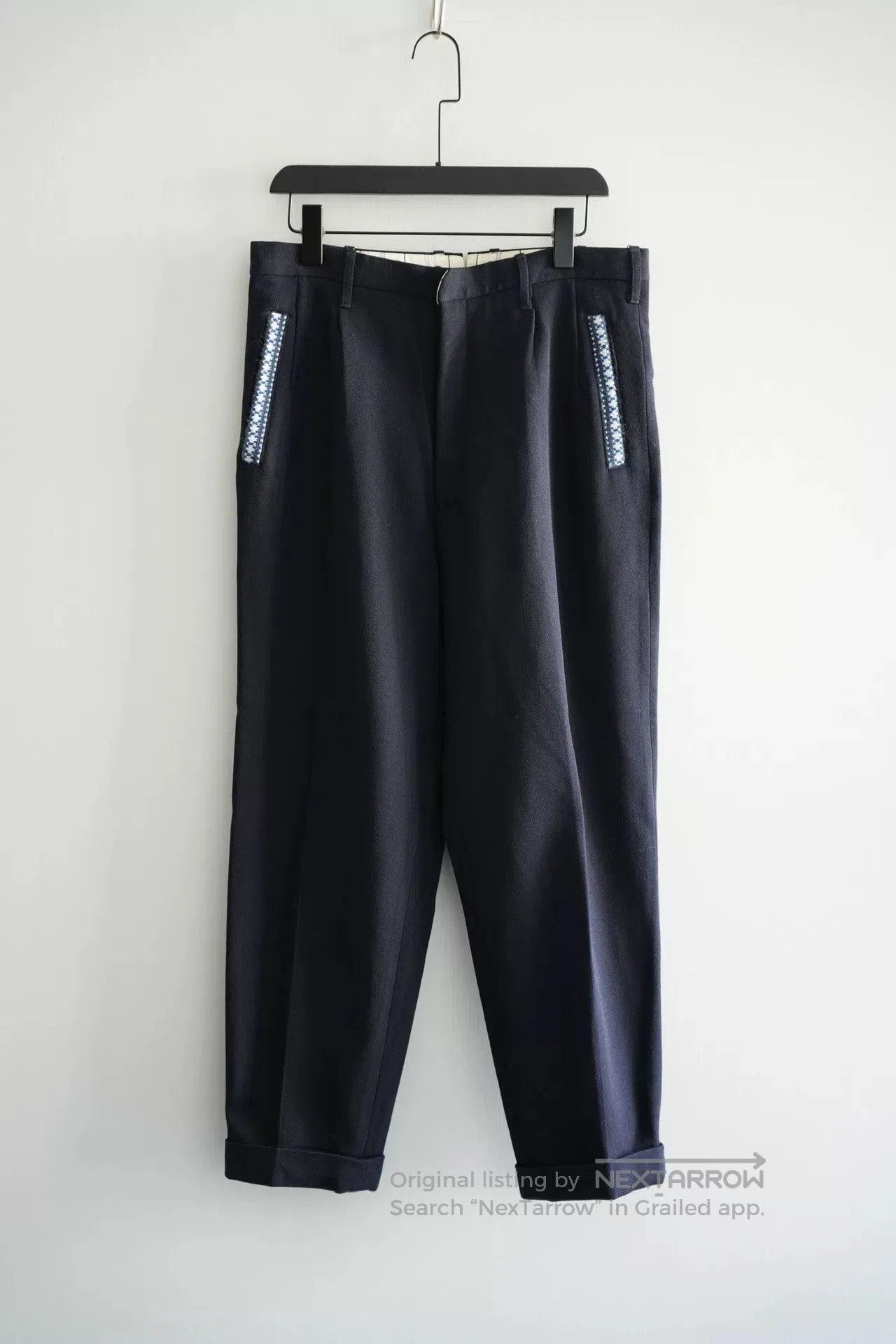 Yohji Yamamoto Yohji Yamamoto Blue and White Pants. Size US 42 / EU 58 - 1 Thumbnail
