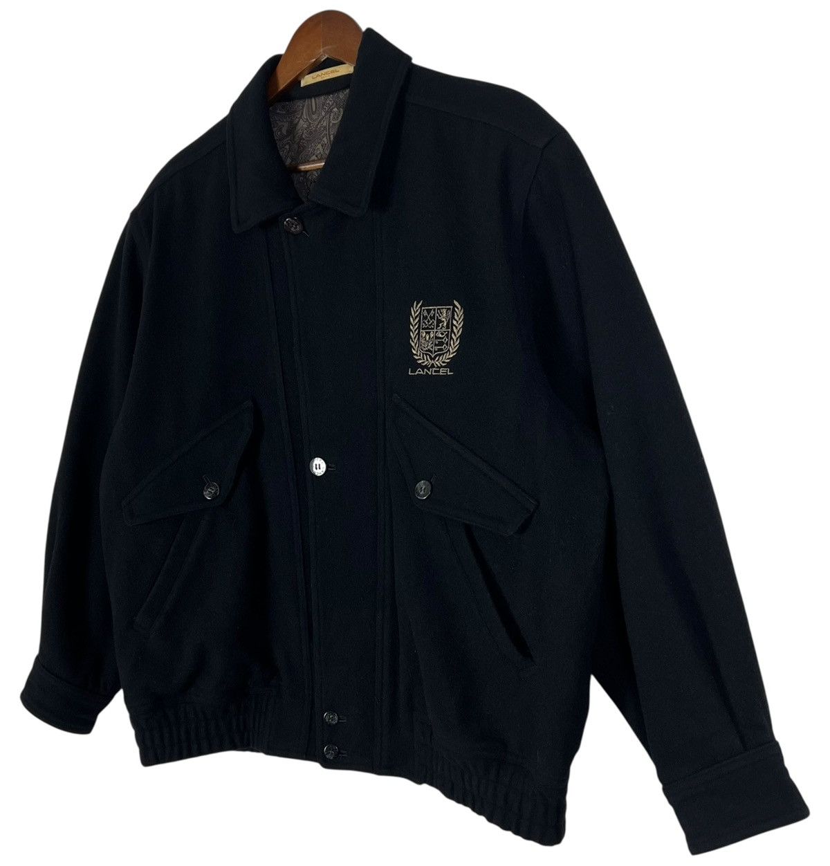 Lancel 80s Vintage Lancel Paris Wool Jacket Size US L / EU 52-54 / 3 - 4 Thumbnail