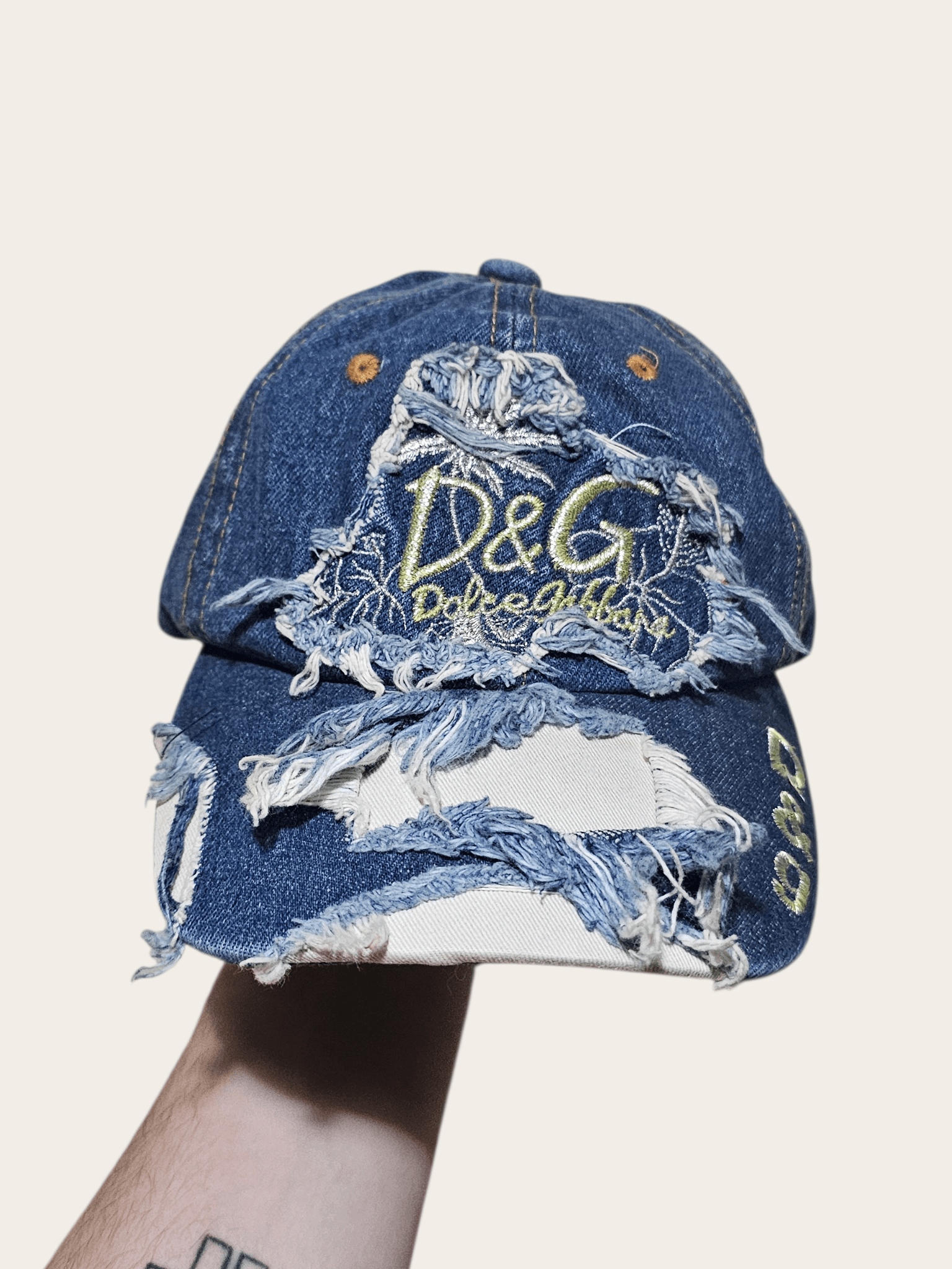 Dolce & Gabbana × Vintage Vintage Y2K Dolce Gabbana Distressed Cap