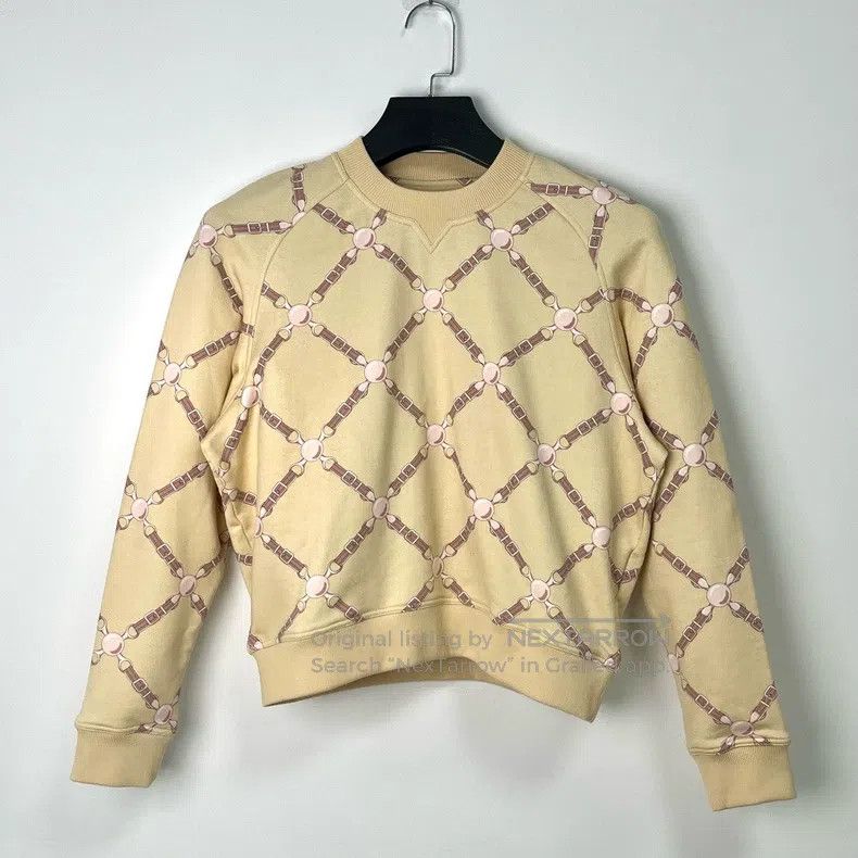 Hermes Hermes SS22 Geometric Pattern Full Print Sweatshirt, Beige Size XS / US 0-2 / IT 36-38 - 1 Thumbnail