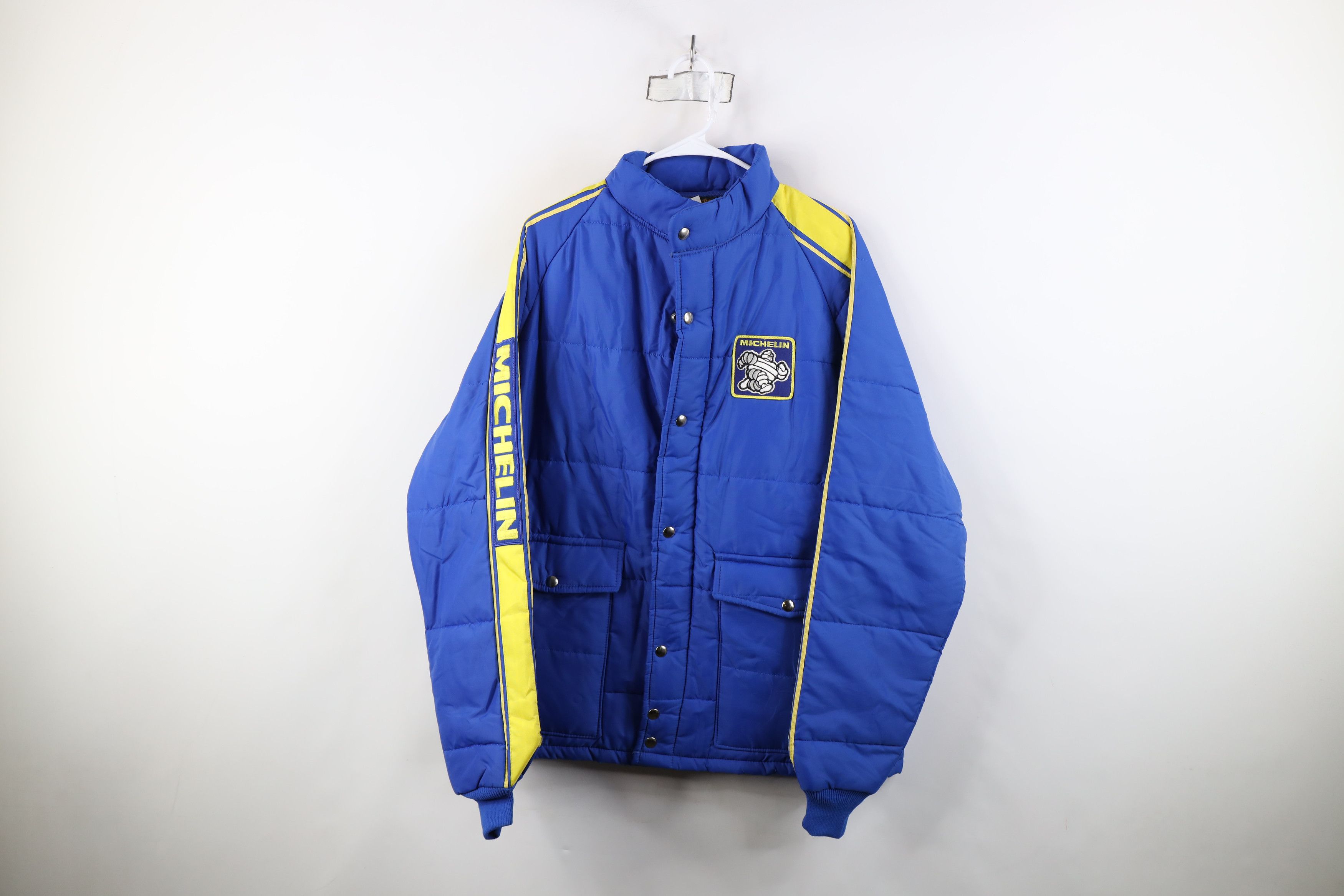 Vintage Vintage 70s Michelin Man Tires Full Zip Puffer Jacket Size US L / EU 52-54 / 3 - 1 Thumbnail