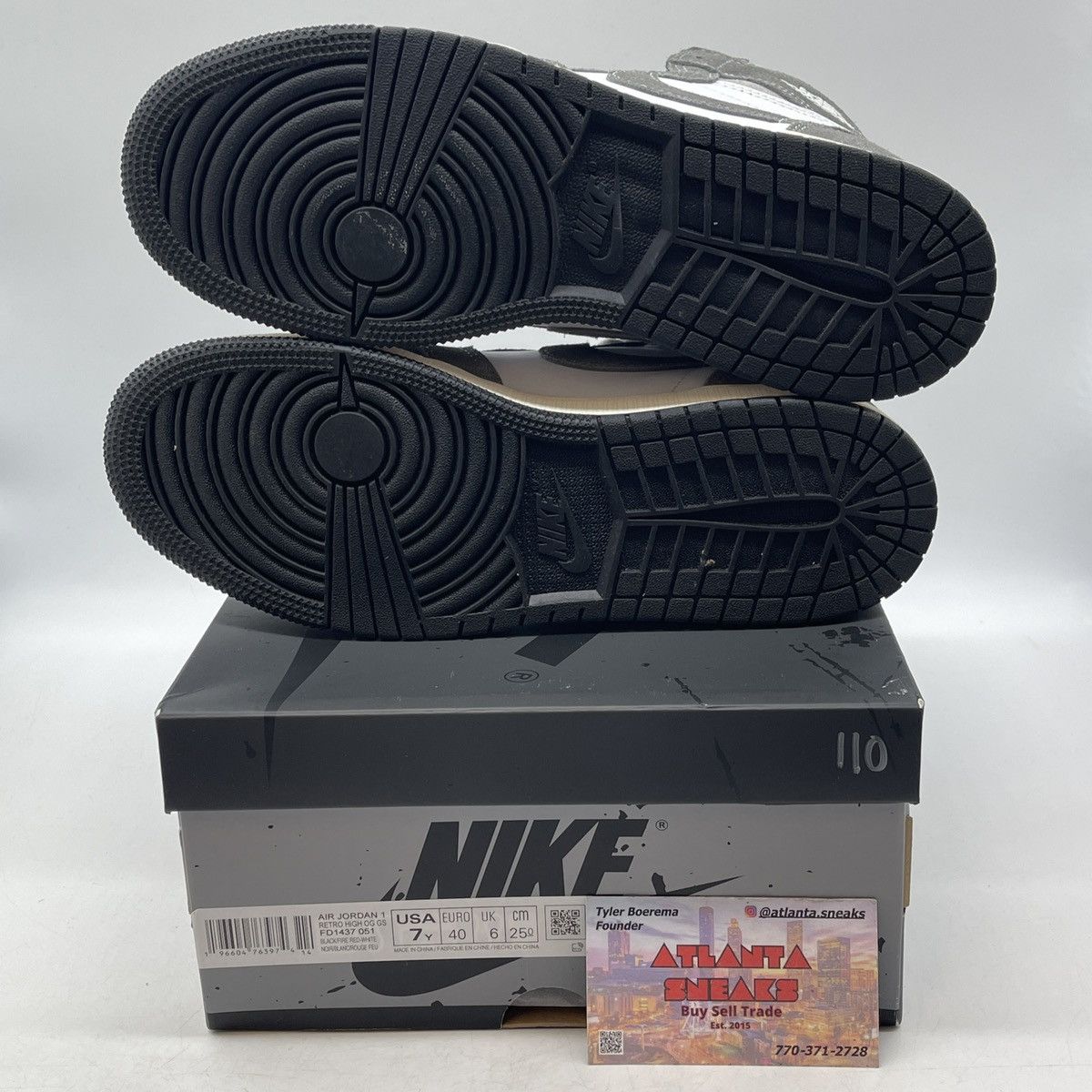 Jordan Brand Air Jordan 1 high washed black Size US 7 / EU 40 - 7 Thumbnail
