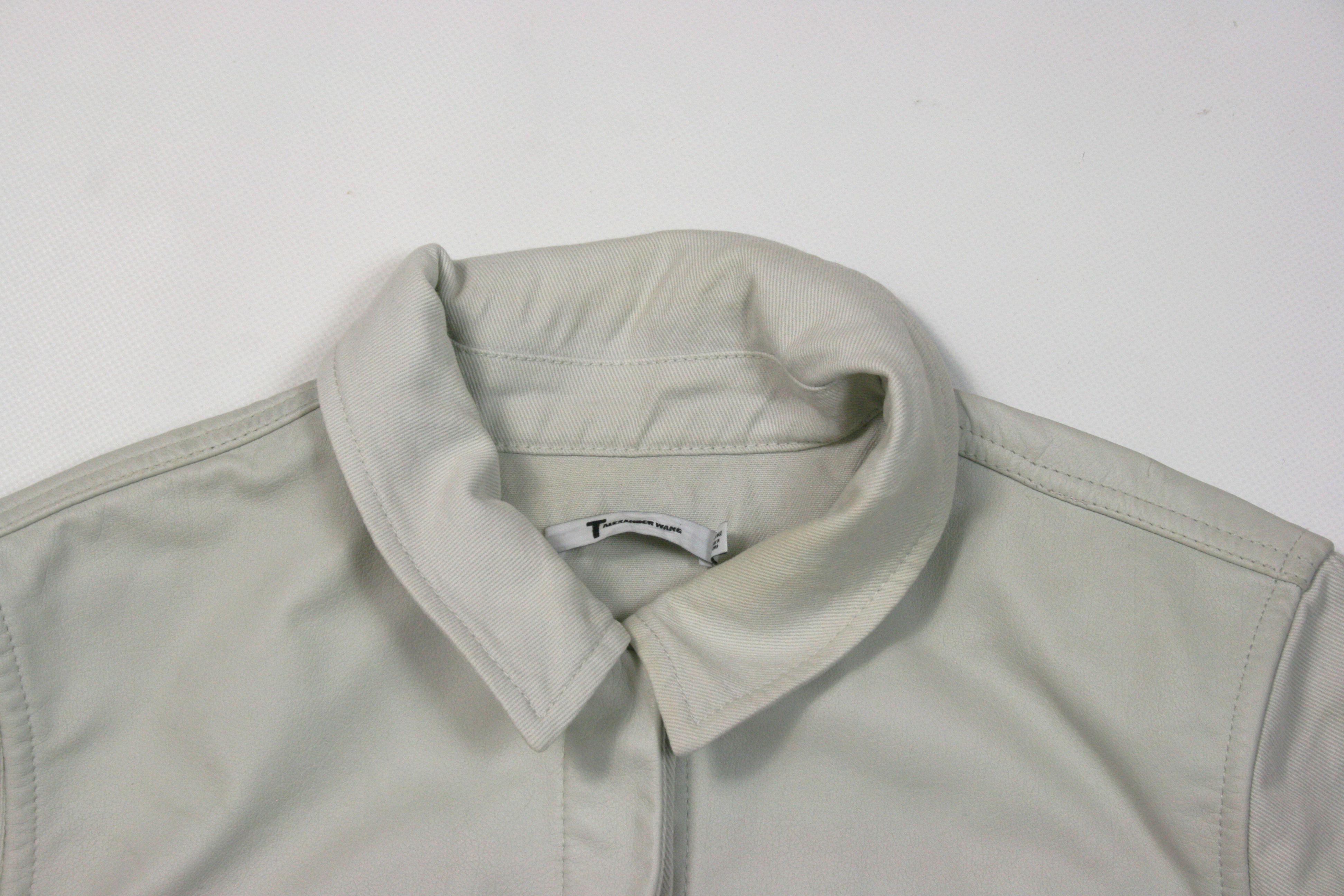 Alexander Wang Leather Shoulders Denim Jacket Size L / US 10 / IT 46 - 8 Thumbnail