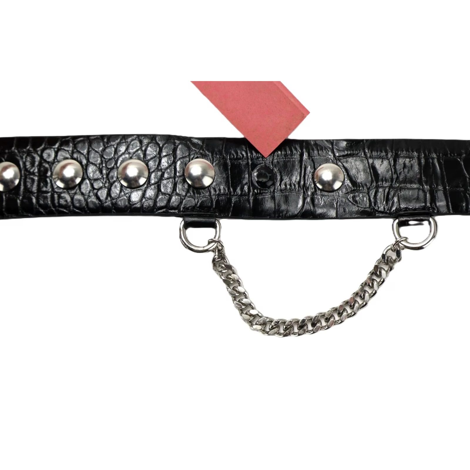 Maje MAJE Belt Women's SMALL Leather Press Stud Buckle Silver Tone Details Shirt/Holiday? Size ONE SIZE - 5 Thumbnail