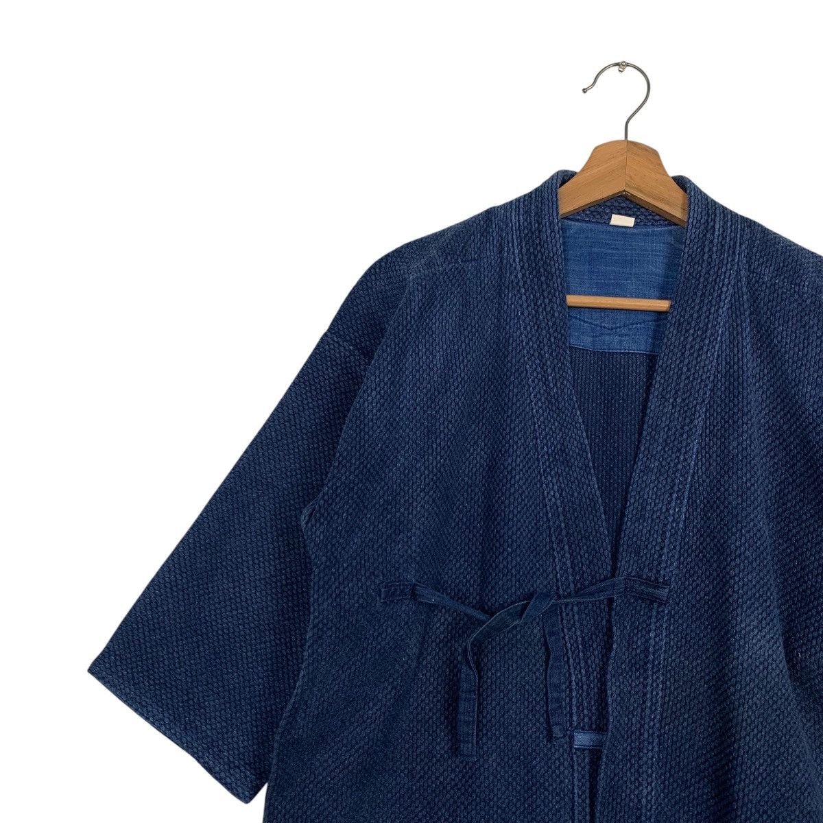 Japanese Brand Vintage 90s Indigo Sashiko Thick Weave Kimono #2691-C120 Size US M / EU 48-50 / 2 - 6 Thumbnail