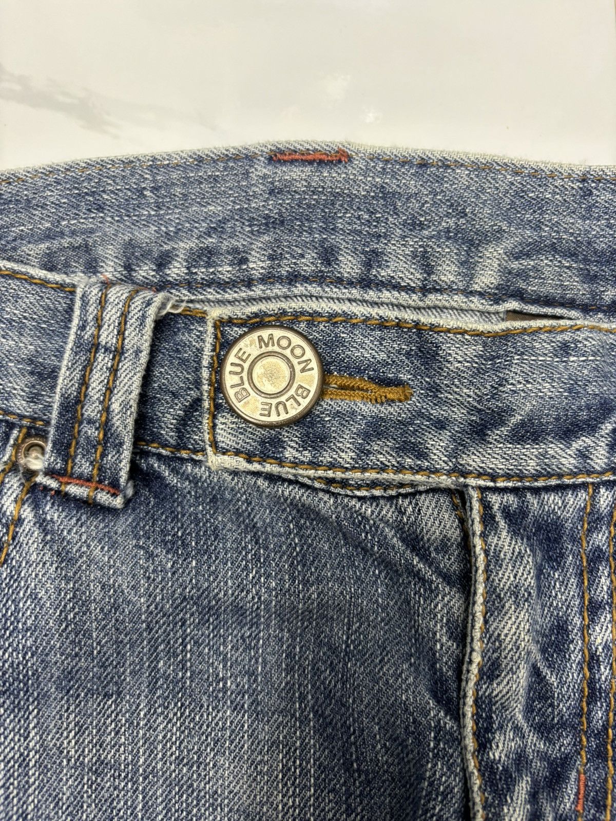 Beauty Beast × Hysteric Glamour Vintage Blue Moon Blue Baggy Jeans DISTRESSED DENIM Size US 34 / EU 50 - 9 Thumbnail