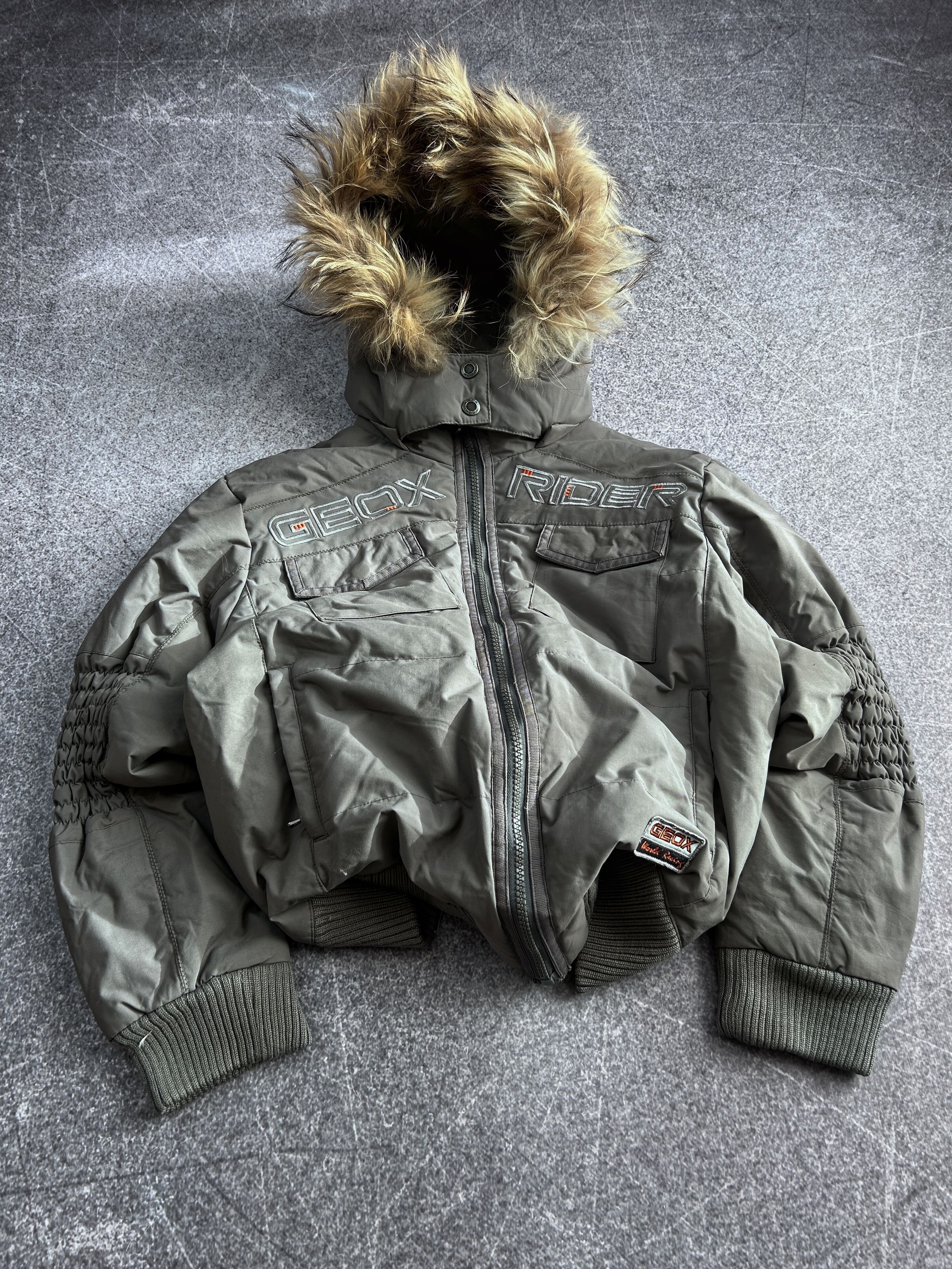 Other Fur Hood Bomber Jacket Y2K Techwear Puffer Geox Style Size US S / EU 44-46 / 1 - 2 Thumbnail