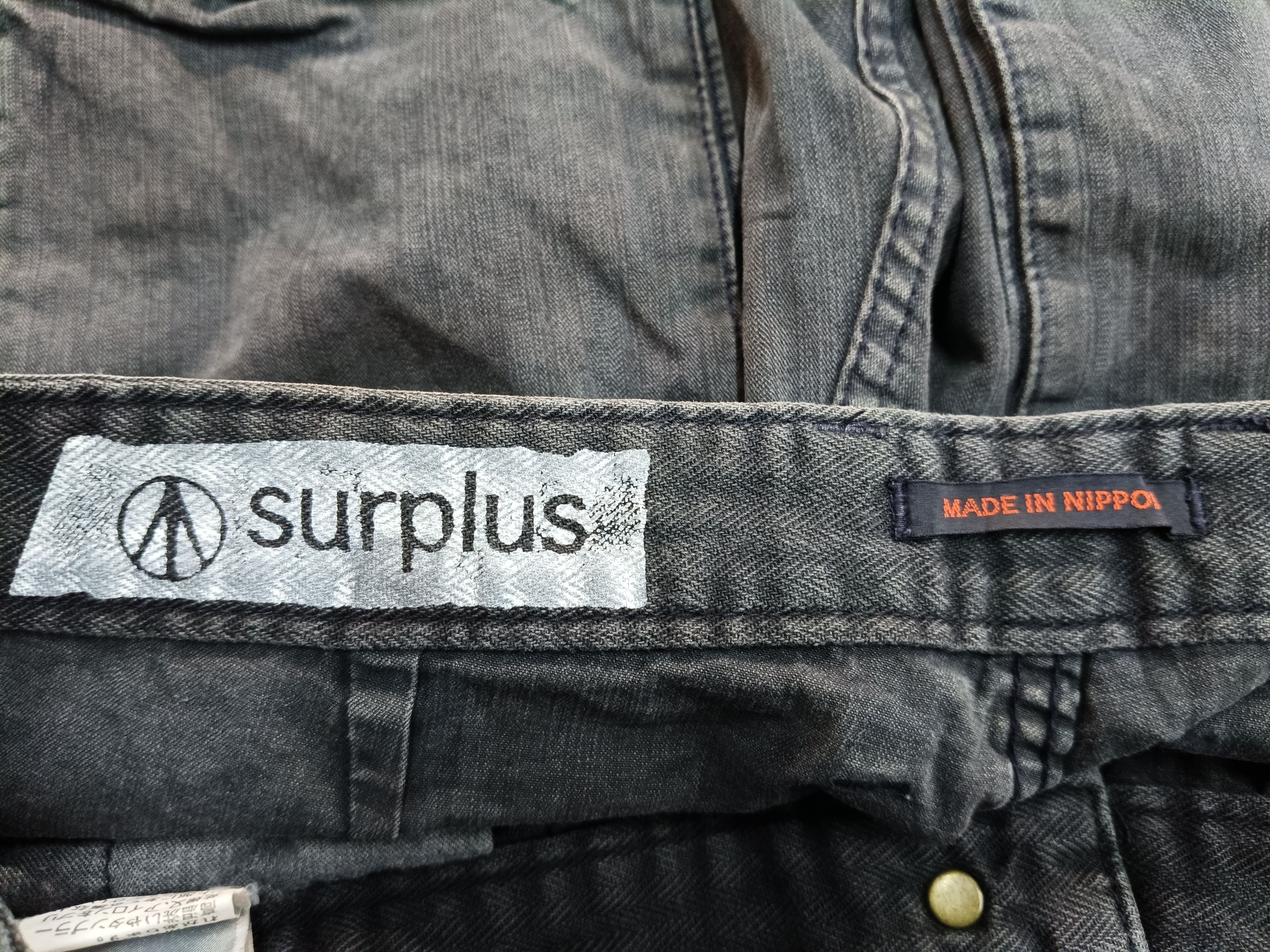 Japanese Brand Surplus 8 pockets faded black slim fit flare cargo pants Size US 32 / EU 48 - 11 Thumbnail