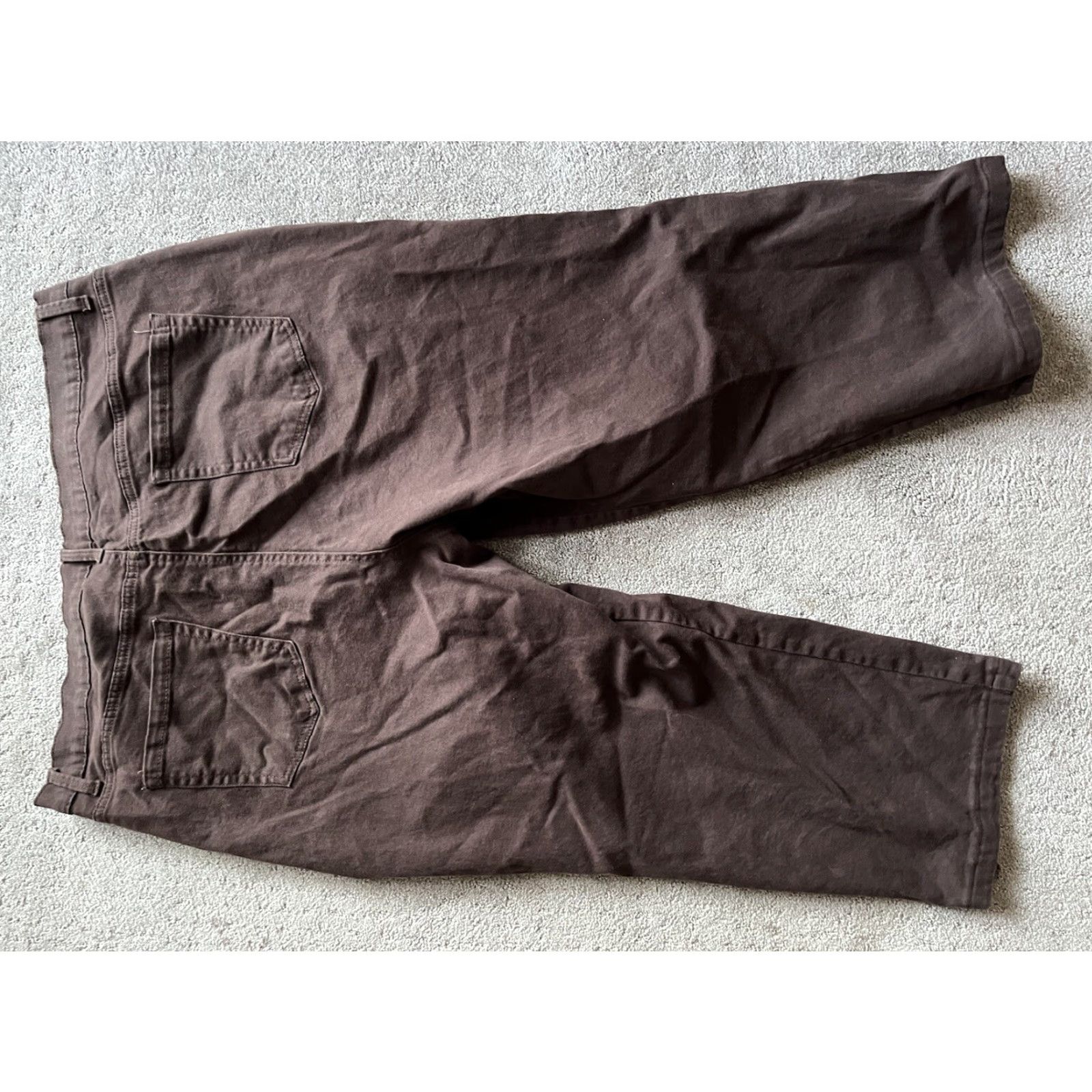 Gloria Vanderbilt VINTAGE Gloria Vanderbilt Women's Ankle Jeans Size 22W Dark Wash Brown Denim Plus-Size Size 40" / US 18 - 3 Thumbnail