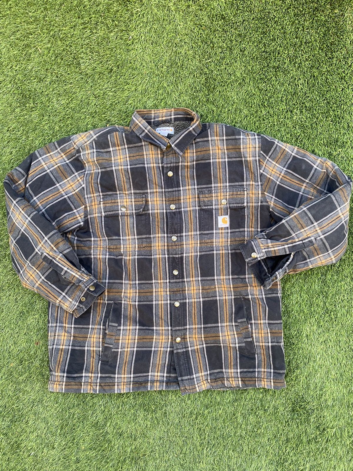 Carhartt × Vintage VTG HEAVY JACKET CARTHARTT FLANNEL Size US XXL / EU 58 / 5 - 1 Thumbnail