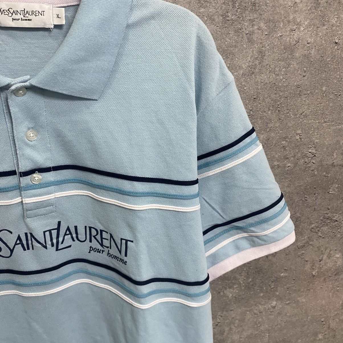 Yves Saint Laurent Vintage Y2K Yves Saint Laurent YSL Polo Shirt Big Logo Size US XL / EU 56 / 4 - 8 Thumbnail