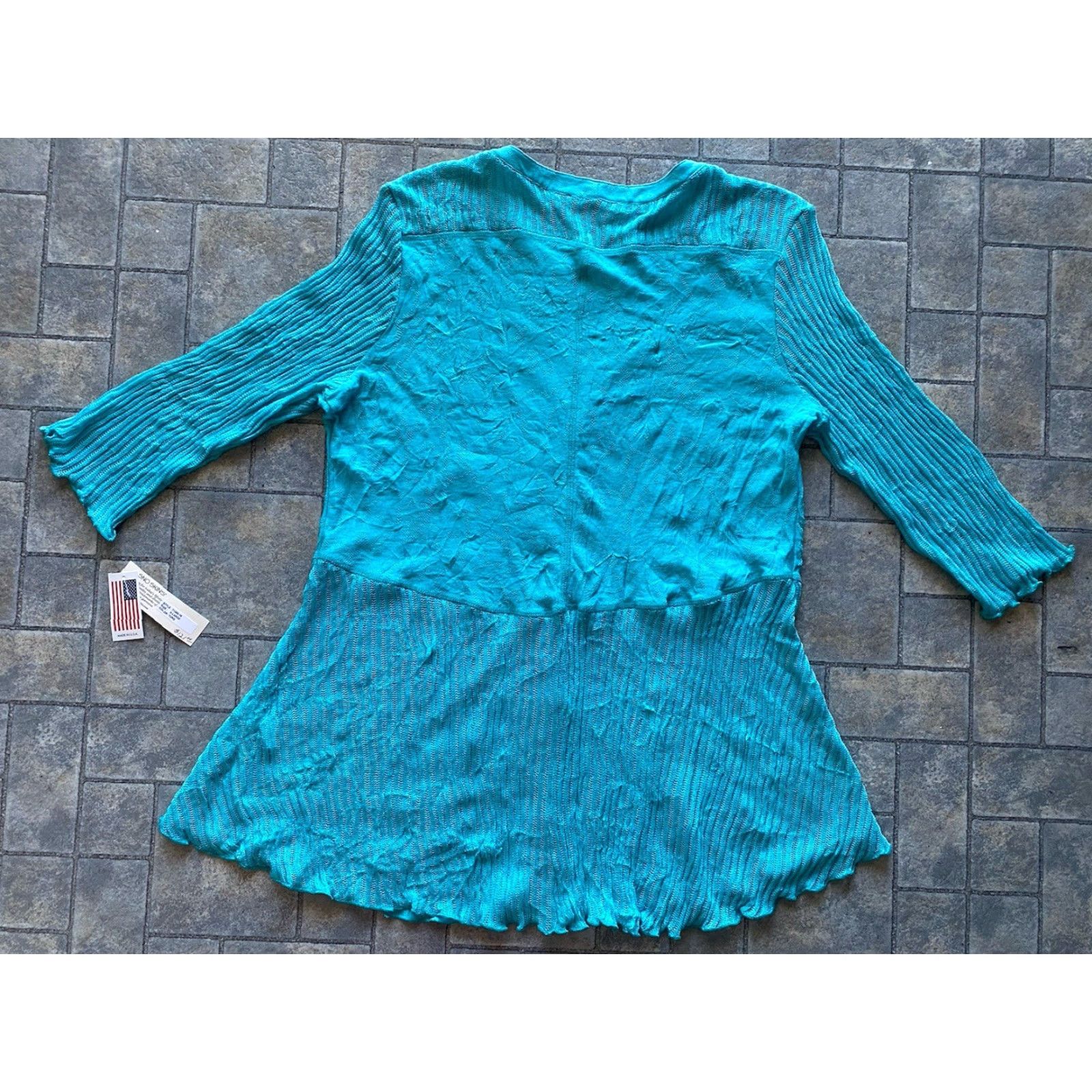 Vintage Sno Skins Cardigan Women NWT XL Turquoise Blue Made In USA Size XL / US 12-14 / IT 48-50 - 2 Thumbnail