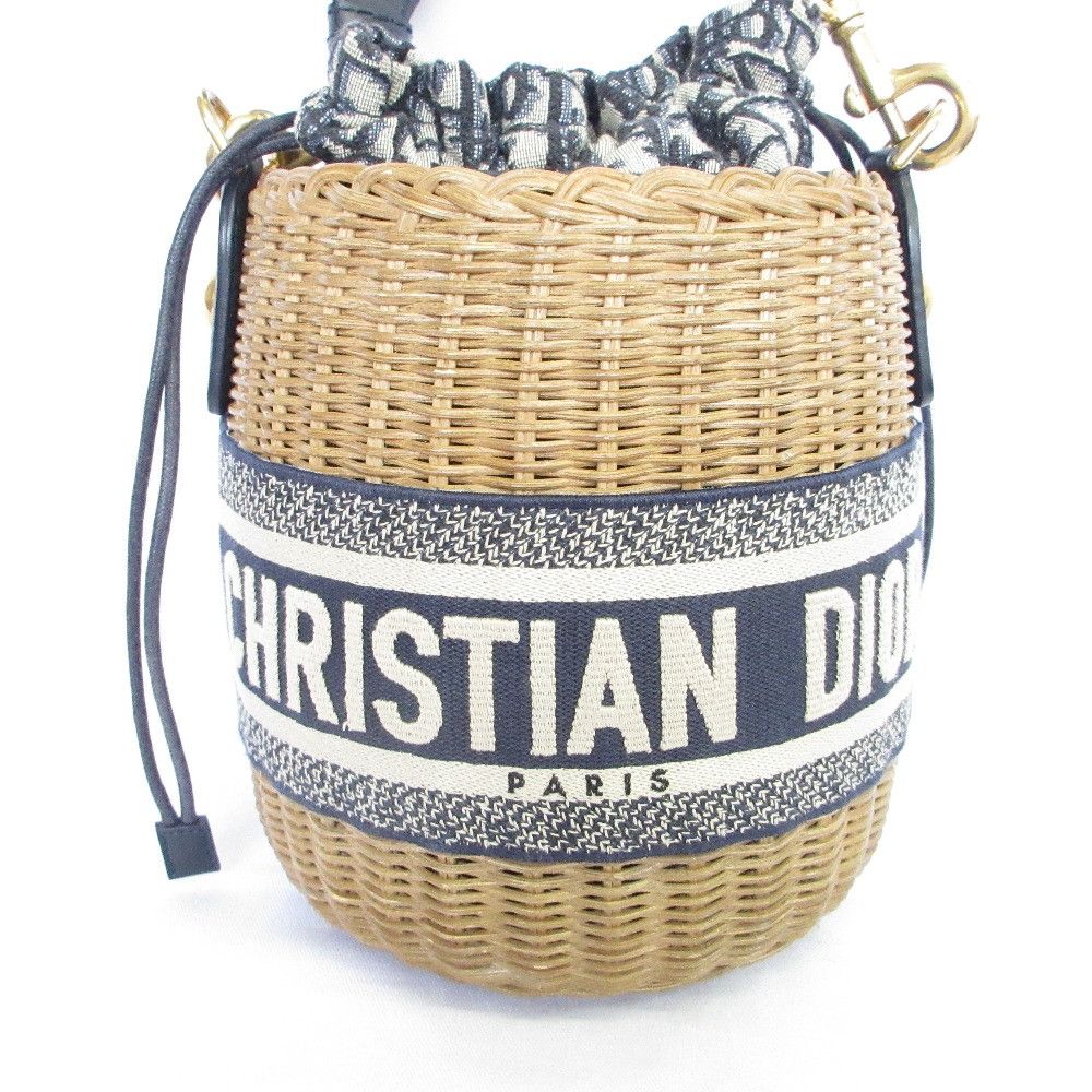 Dior Dior Christian Dior Oblique Wicker Shoulder Bag Plant-based Shoulder Bag 63-MA-1200 DUTY FREE for USA Size ONE SIZE - 1 Thumbnail