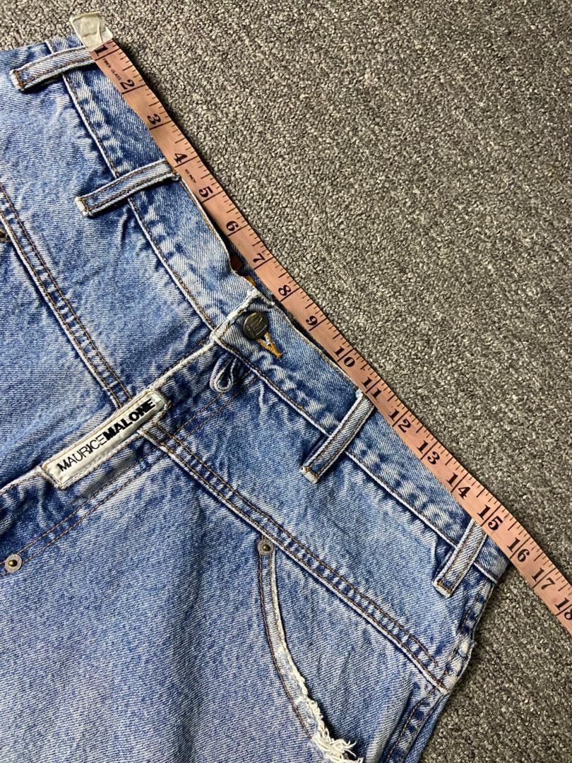 Japanese Brand 🔥 MMD MAURICE MALONE Baggy Ripped Jeans 🔥 (136) Size US 32 / EU 48 - 10 Thumbnail