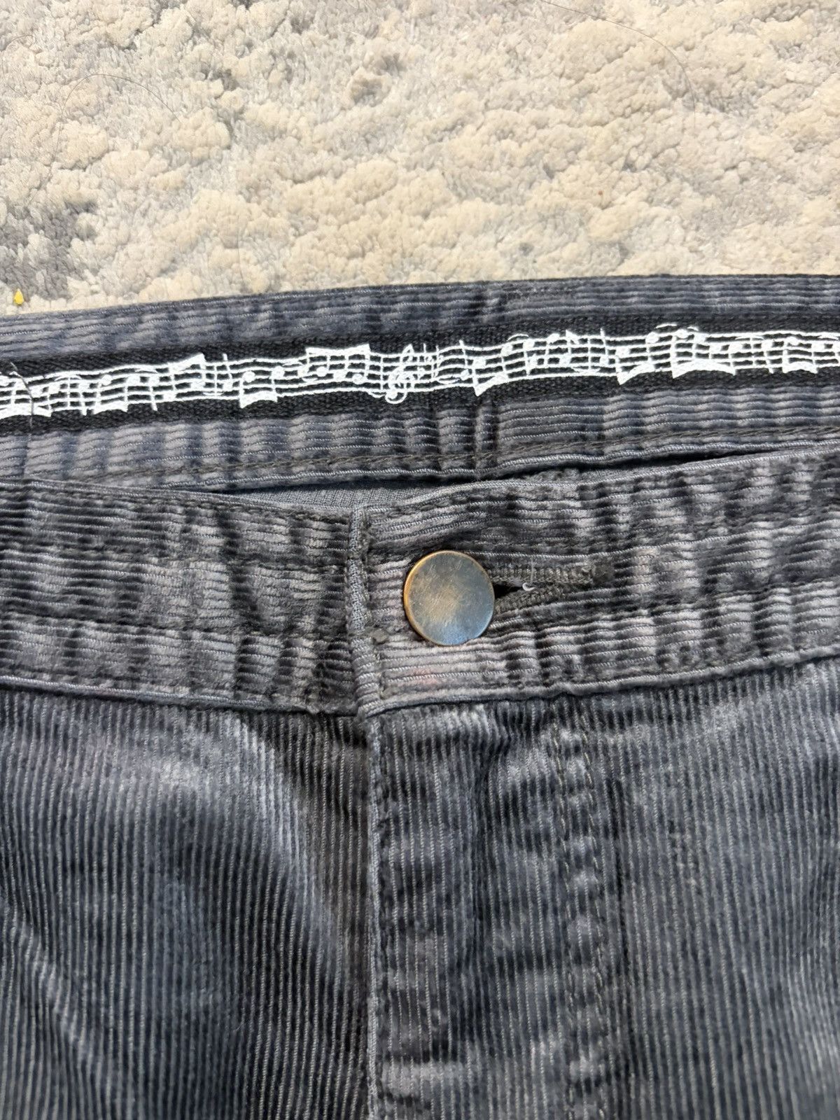 Number (N)ine FW07 Corduroy Pain Crying Heart Denim Size US 32 / EU 48 - 2 Thumbnail