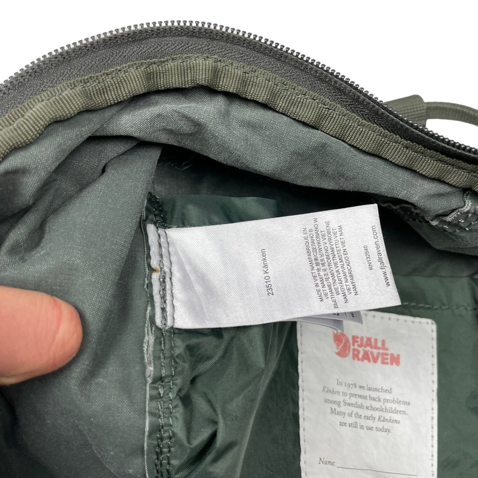 Fjallraven Fjällraven Kanken Olive Green Everyday Outdoor Logo Backpack Size ONE SIZE - 7 Thumbnail