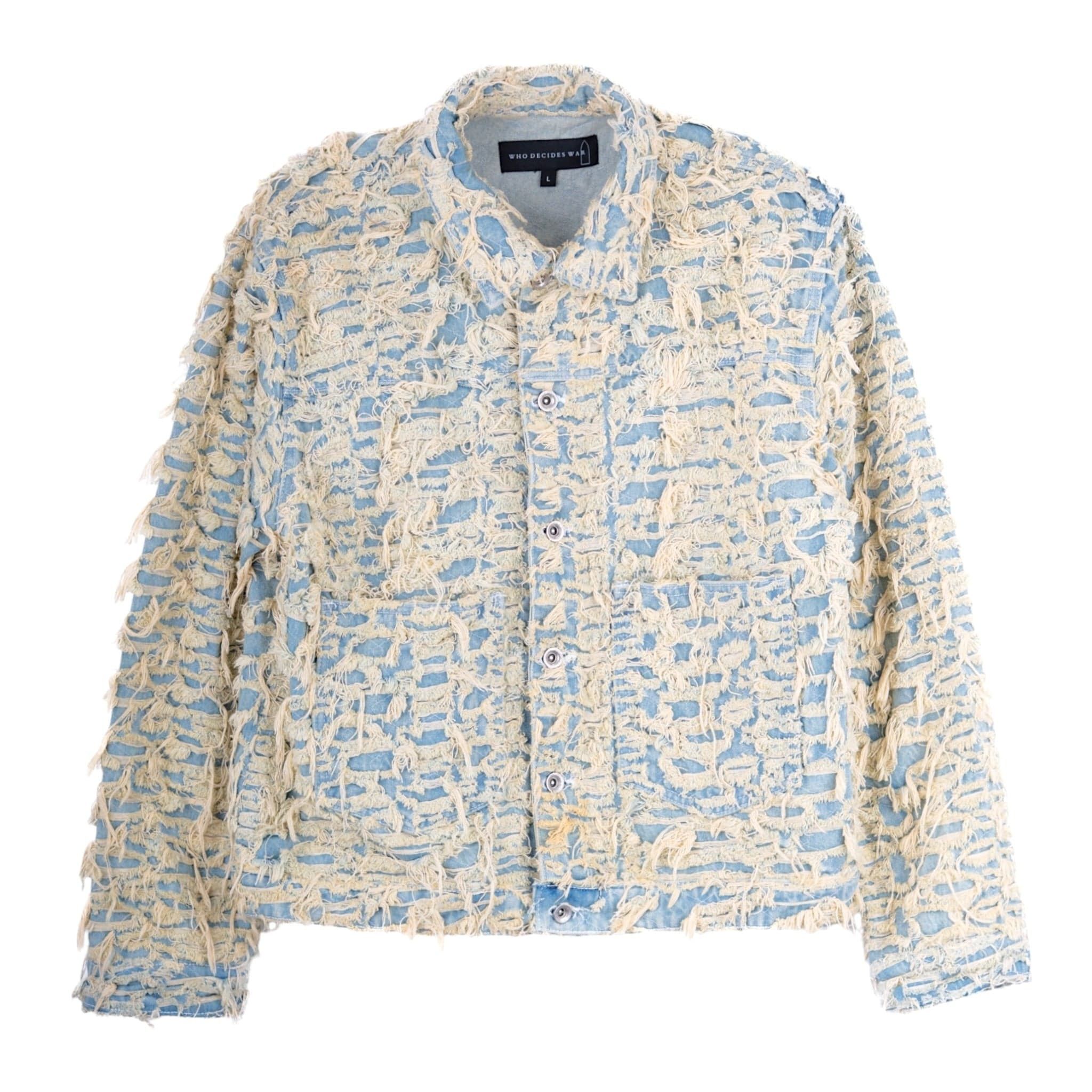 Who Decides War Barren Thread Denim Jacket Indigo Size US L / EU 52-54 / 3 - 1 Thumbnail
