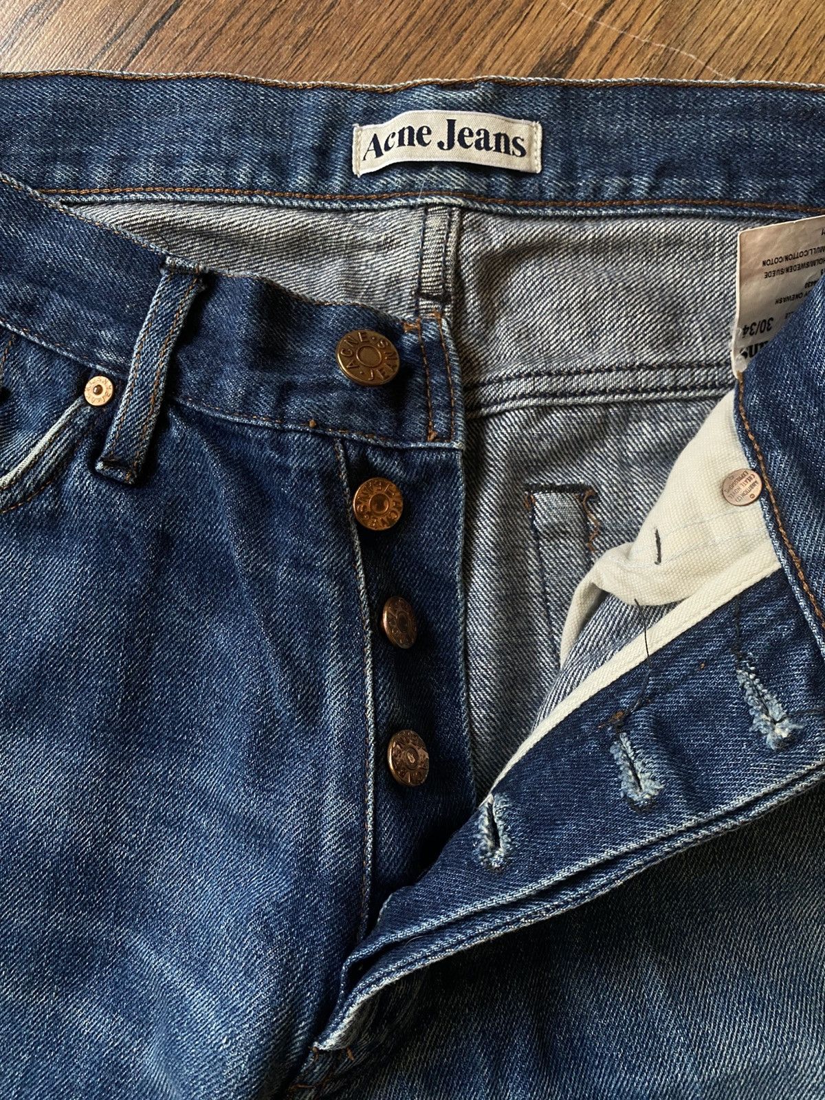 Acne Studios × Vintage Acne Studios Vintage Blue straight denim jeans Size US 34 / EU 50 - 3 Thumbnail