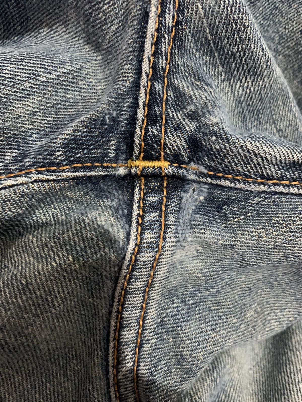 Edwin VINTAGE EDWIN 505 SELVEDGE RUSTY DISTRESSED JAPANESE DENIM Size US 31 - 24 Thumbnail