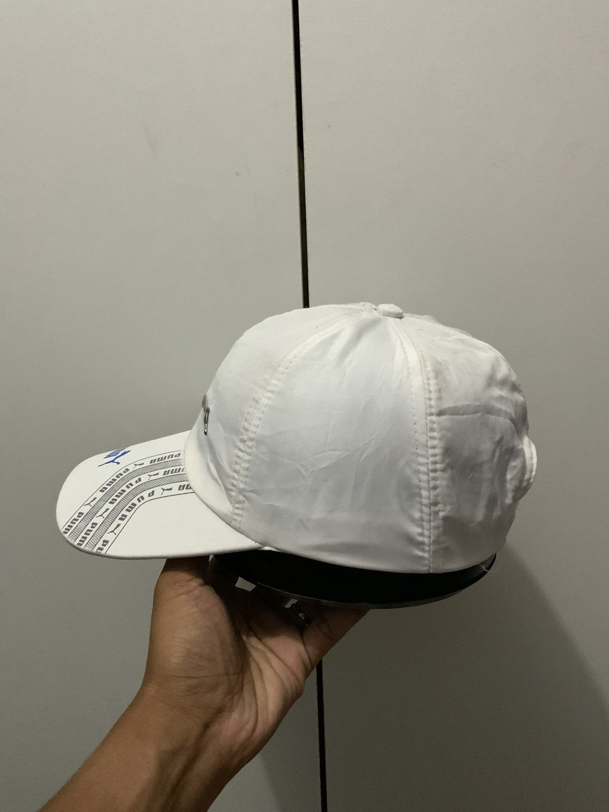 Japanese Brand Puma White Hat Size ONE SIZE - 2 Thumbnail