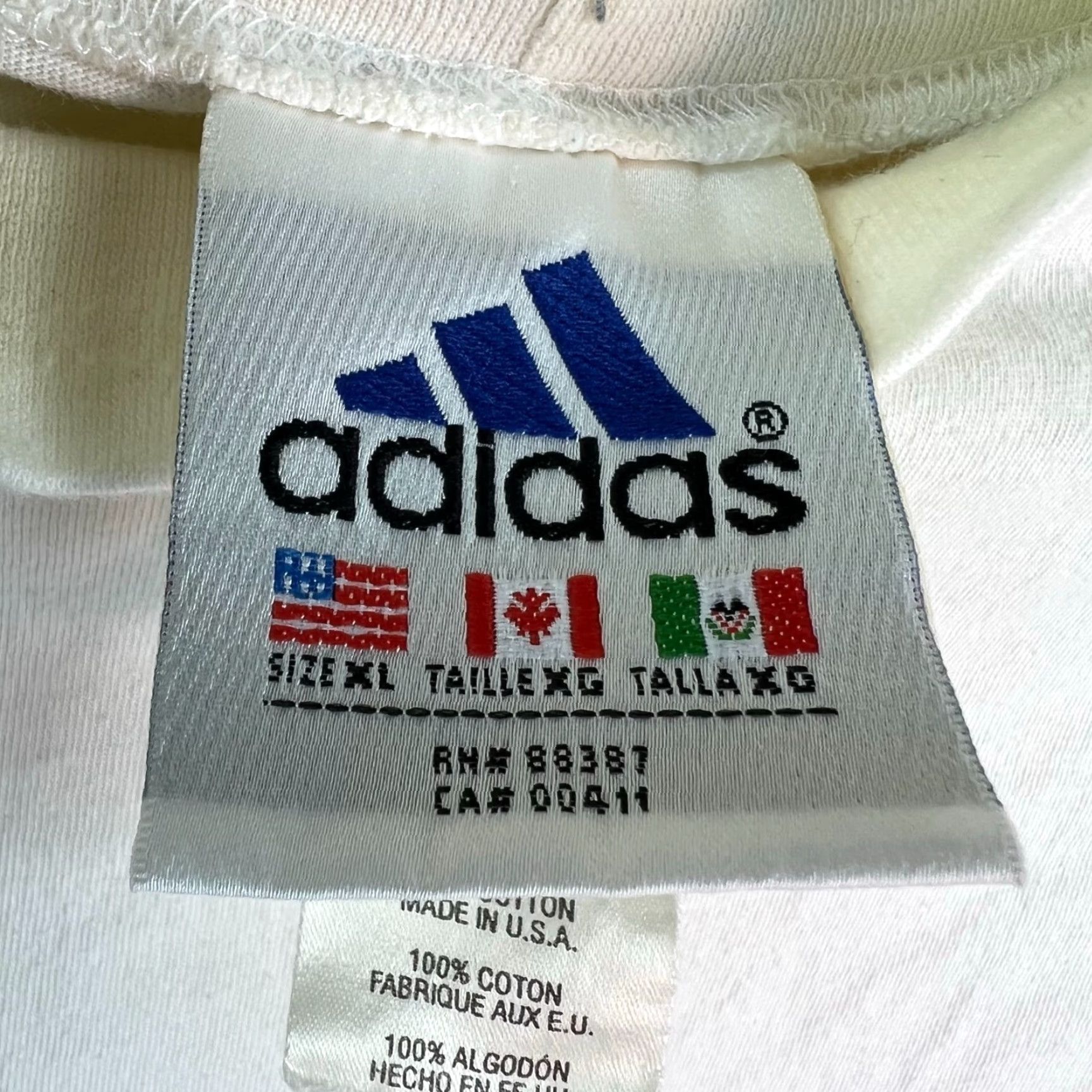 Adidas VINTAGE Adidas Long Sleeve Shirt Adult XL White Solid Embroidered Mens Size US L / EU 52-54 / 3 - 3 Thumbnail