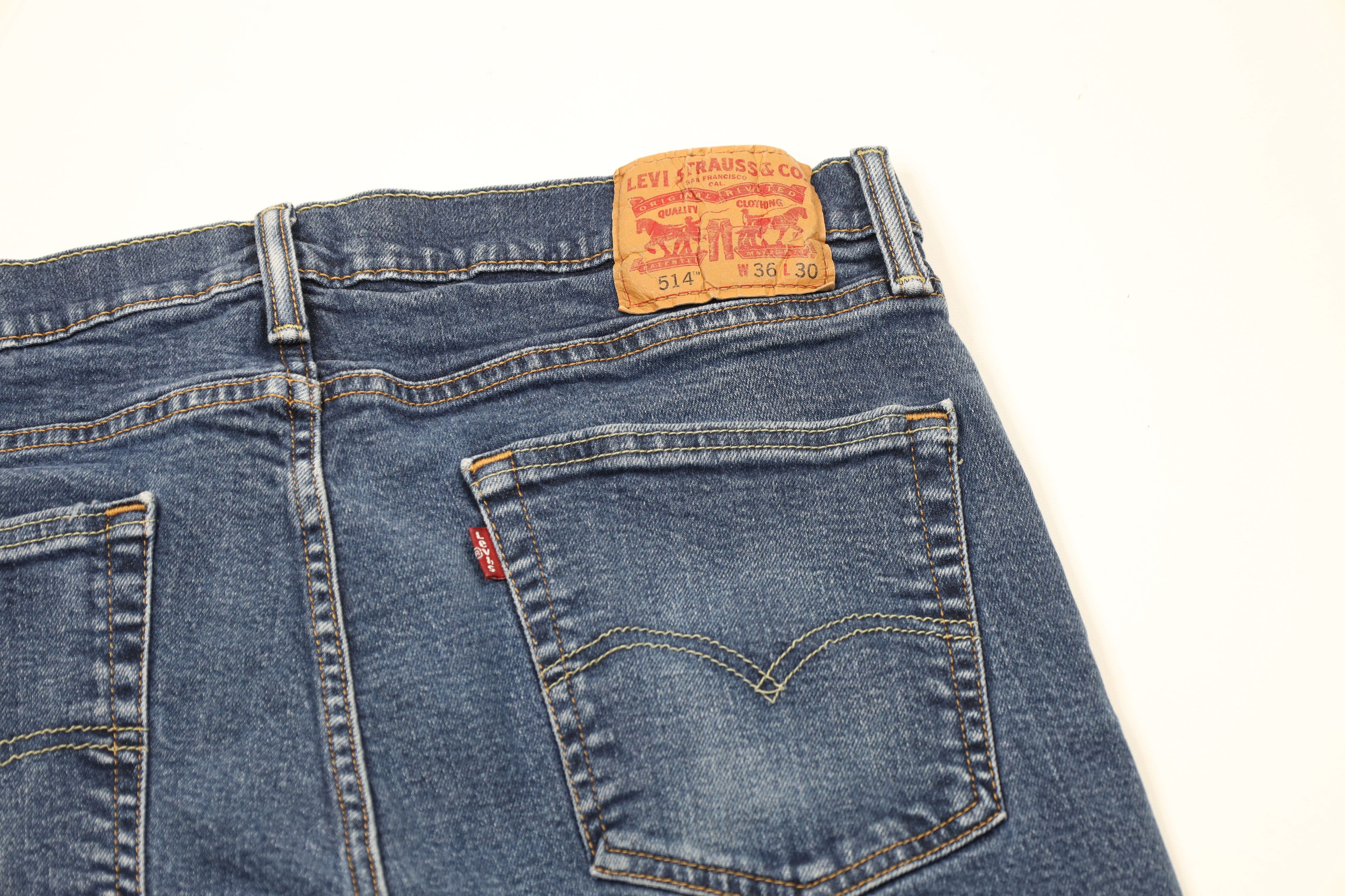 Levi's × Vintage Vintage Y2K Levis 514 Stretch Straight Leg Denim Jeans Blue Size US 36 / EU 52 - 14 Thumbnail