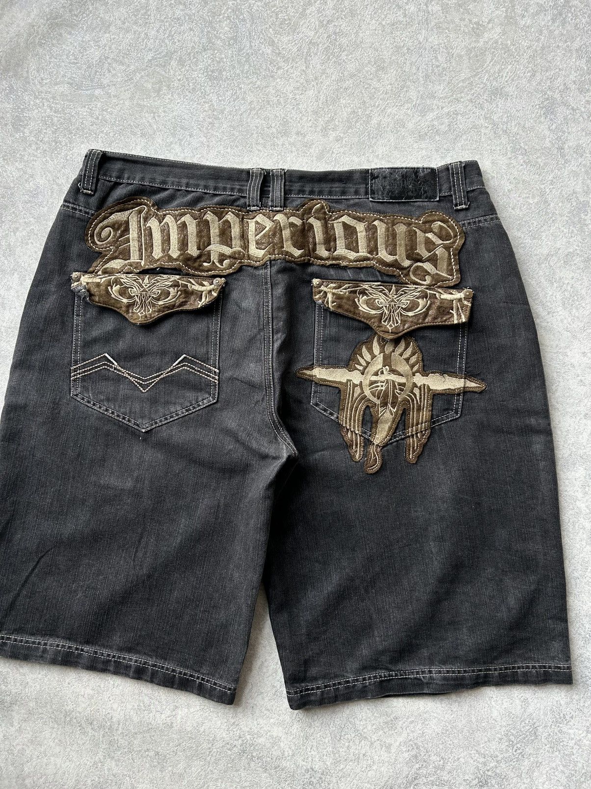 Imperious Y2K Vintage Imperious Embroidered Baggy Jorts JNCO Style Size US 42 / EU 58 - 2 Thumbnail