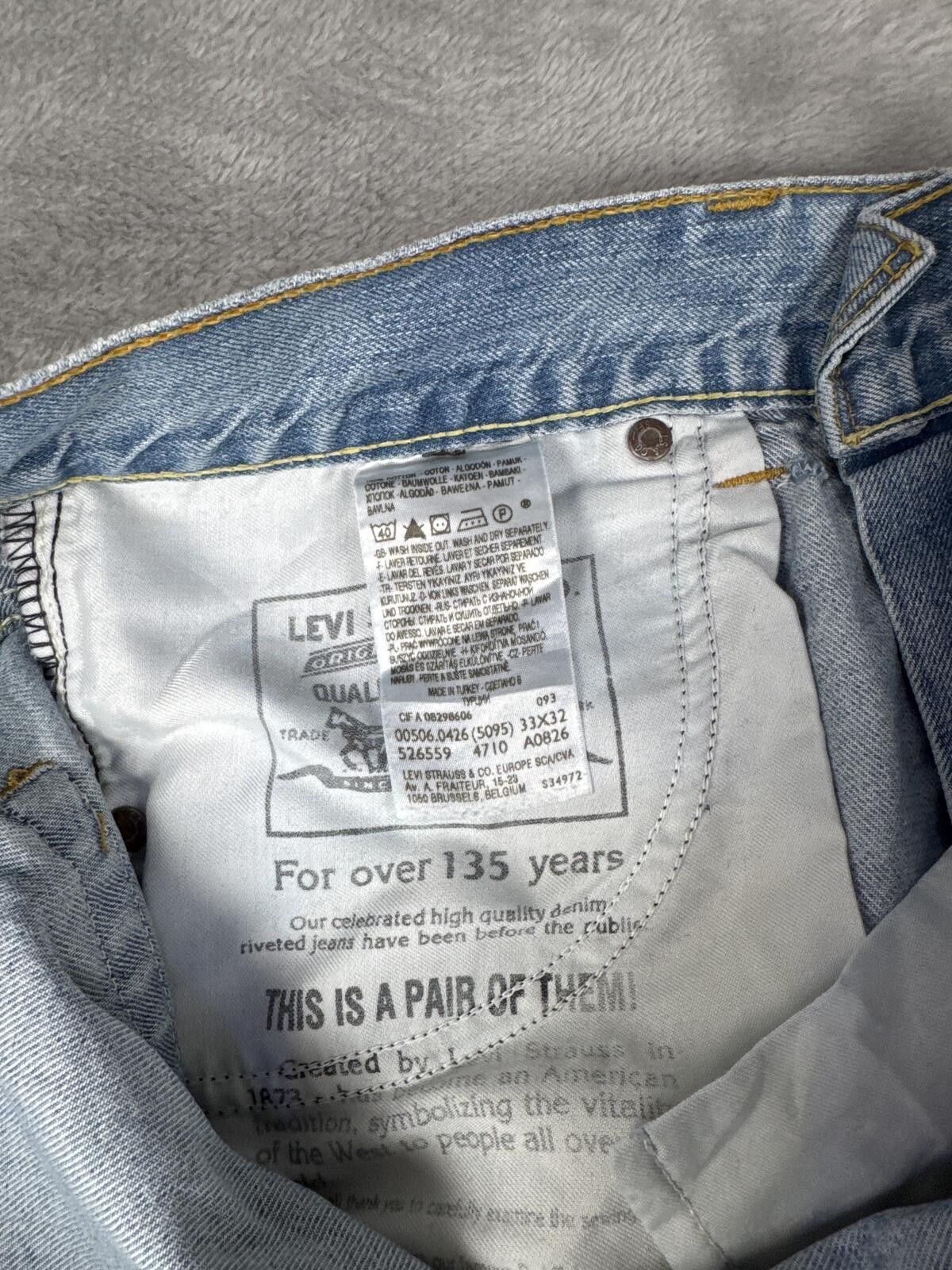 Levi's Levi's 506 Light Wash Denim Jeans W33 Size US 33 - 5 Thumbnail