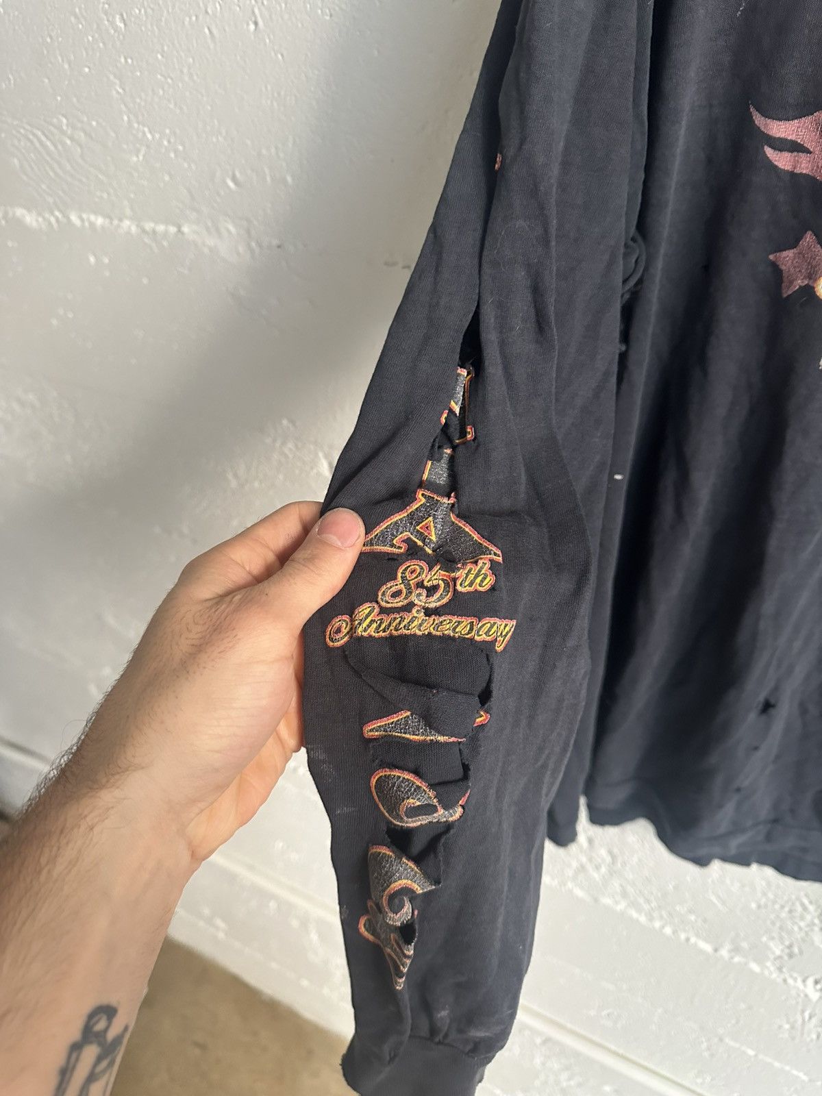 Alstyle × Vintage Super Thrashed laconia Vintage Longsleeve Size US XL / EU 56 / 4 - 4 Thumbnail
