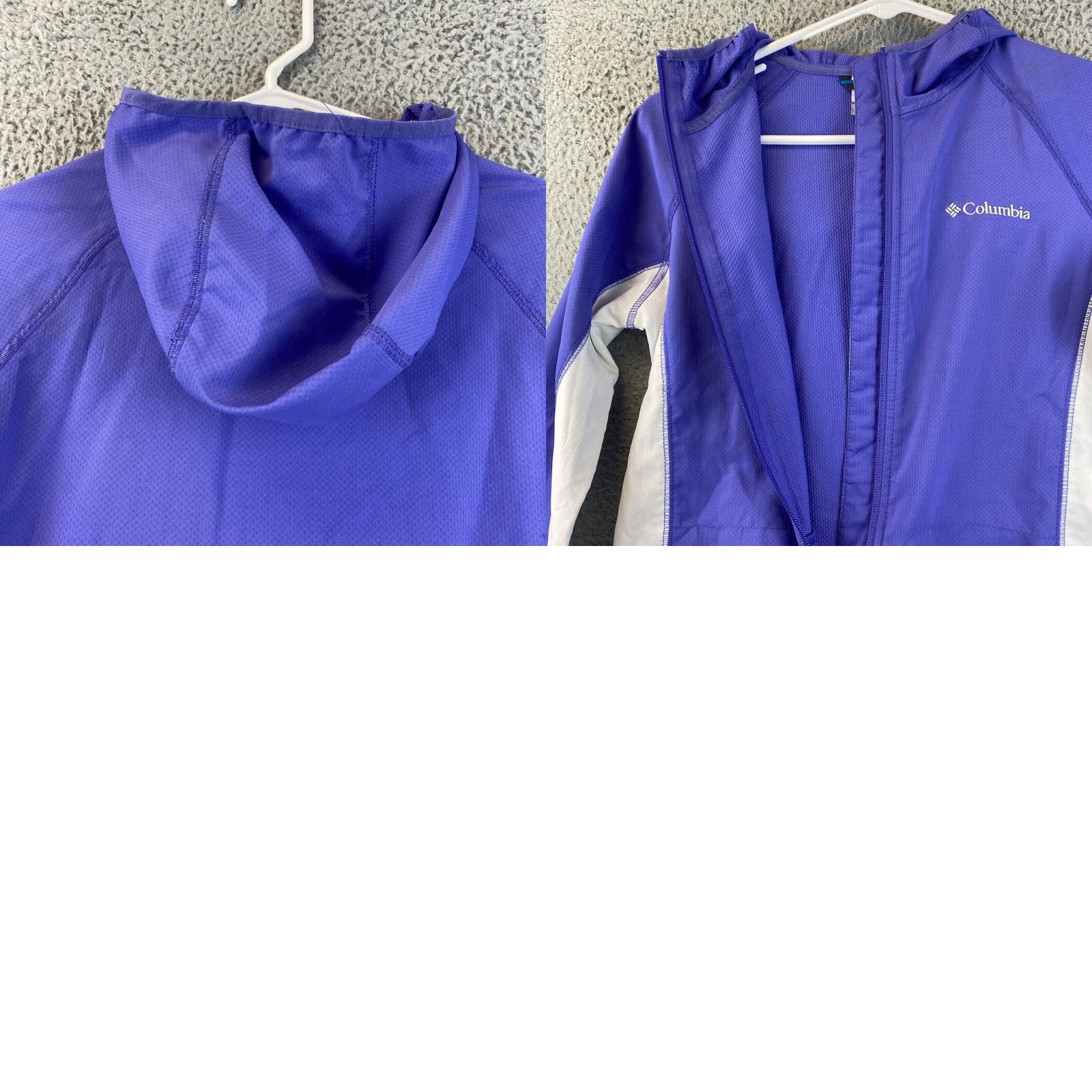 Vintage Columbia Jacket Womens Large Purple Hooded Outdoor Zip Windbreaker Ladies 83-27 / 83-27 Size L / US 10 / IT 46 - 8 Thumbnail