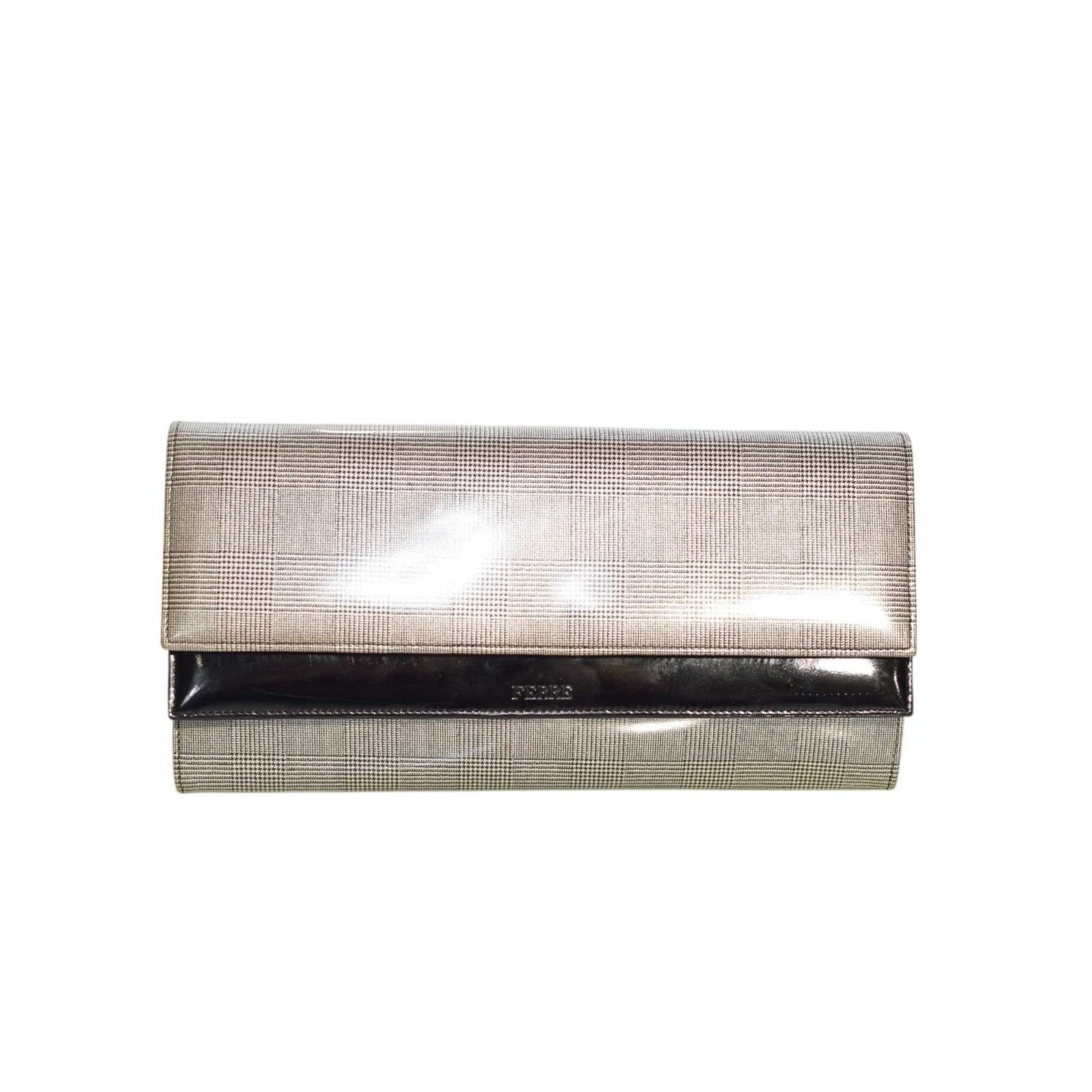 Gianfranco Ferre Gianfranco Ferre Prince de Galle & Black Patent Leather Clut Size ONE SIZE - 1 Thumbnail